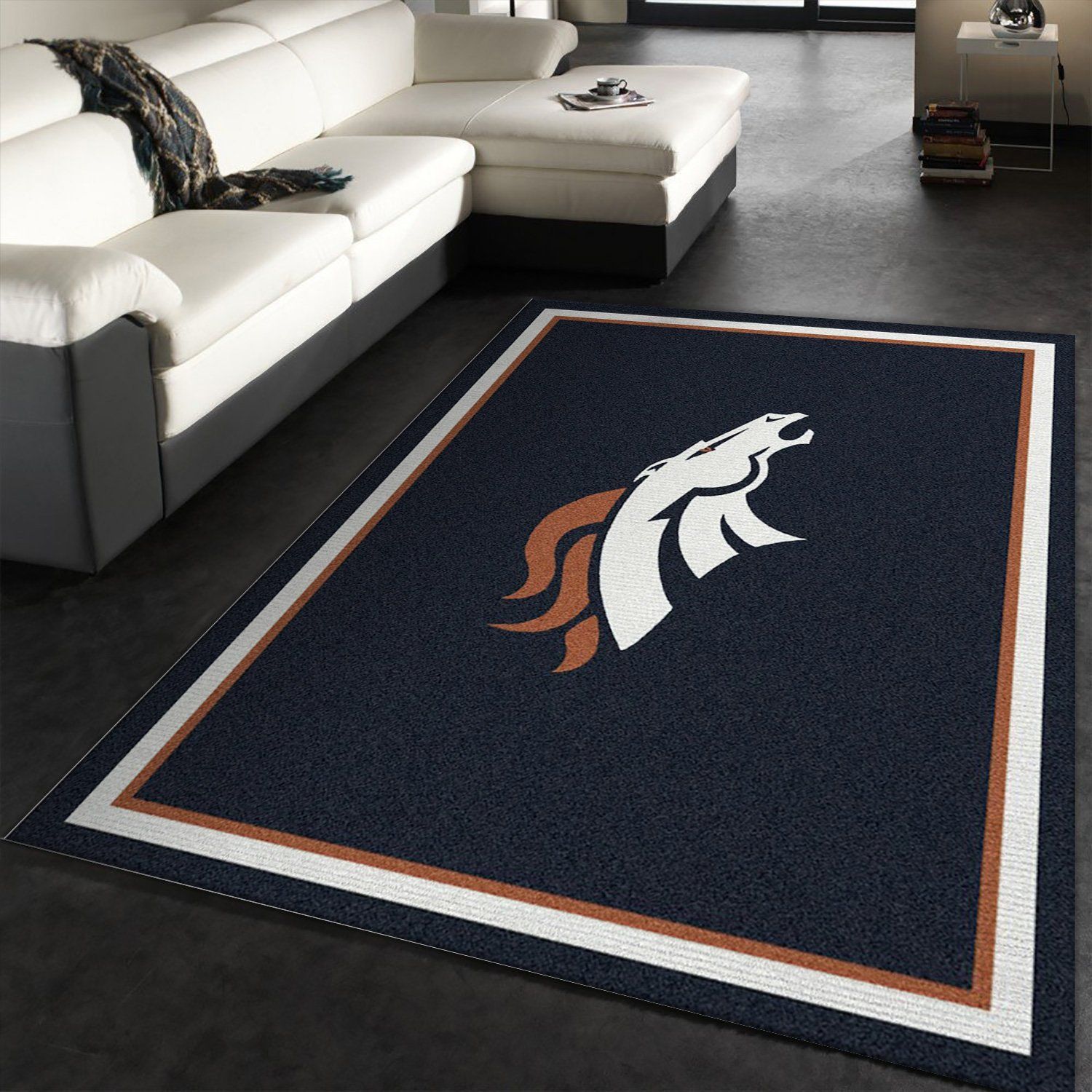 Denver Broncos Imperial Spirit Rug NFL Team Logos Area Rug, Kitchen Rug, Home US Decor - Indoor Outdoor Rugs