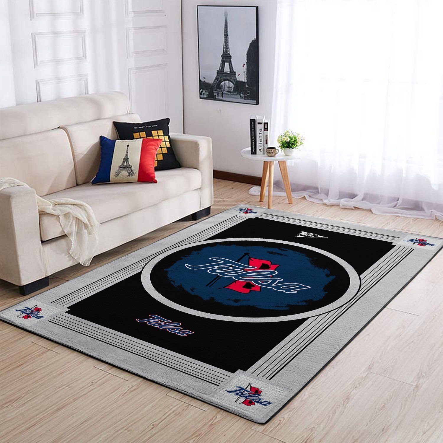 Tulsa Golden Hurricane Ncaa Team Logo Nice Gift Home Decor Rectangle Area Rug - Indoor Outdoor Rugs