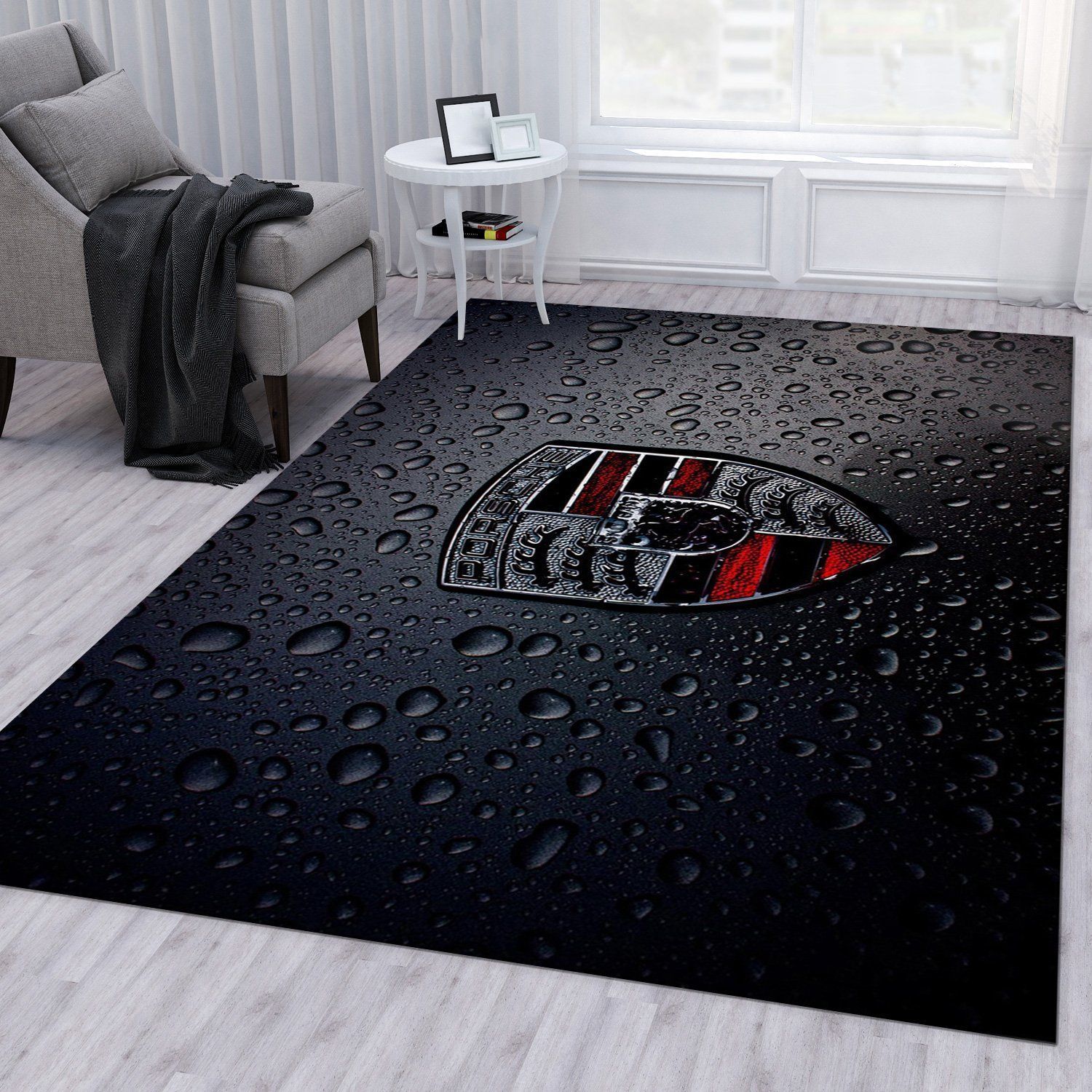 Porsche Logo Ver1 Rug Bedroom Rug US Gift Decor - Indoor Outdoor Rugs