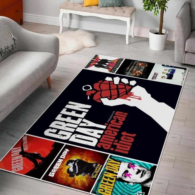 Green Day Ver 2 Area Rug Bedroom Rug Home Decor Floor Decor - Indoor Outdoor Rugs