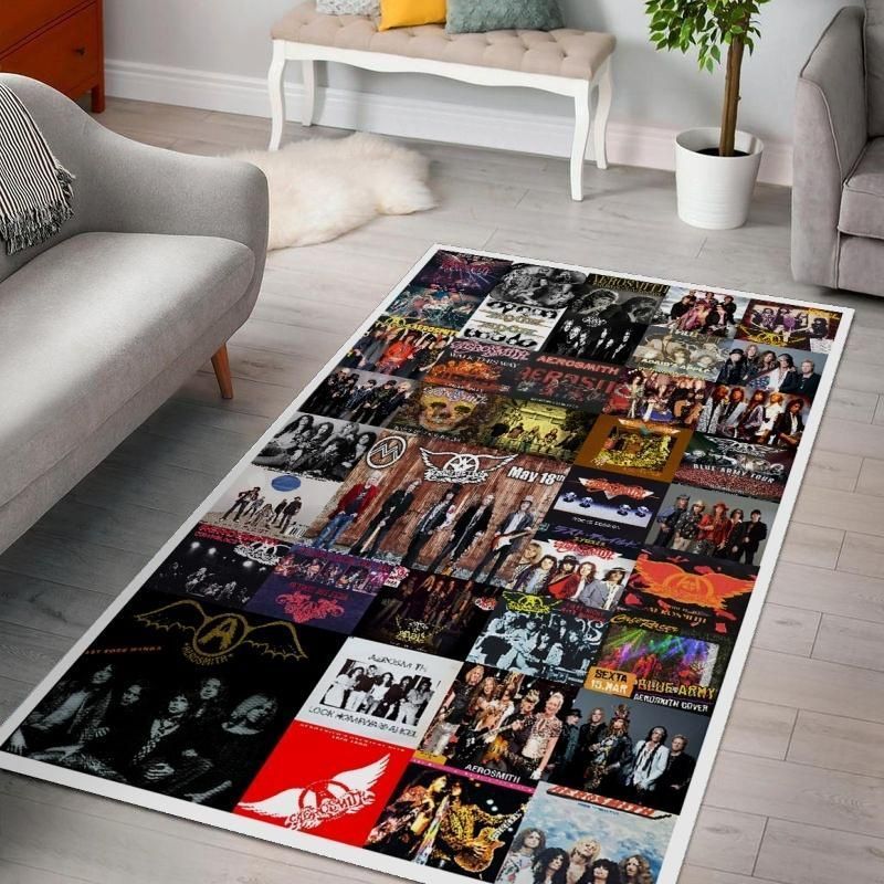 Aerosmith Living Room Area Rug Carpet, Living Room Rug, US Gift Decor - Indoor Outdoor Rugs