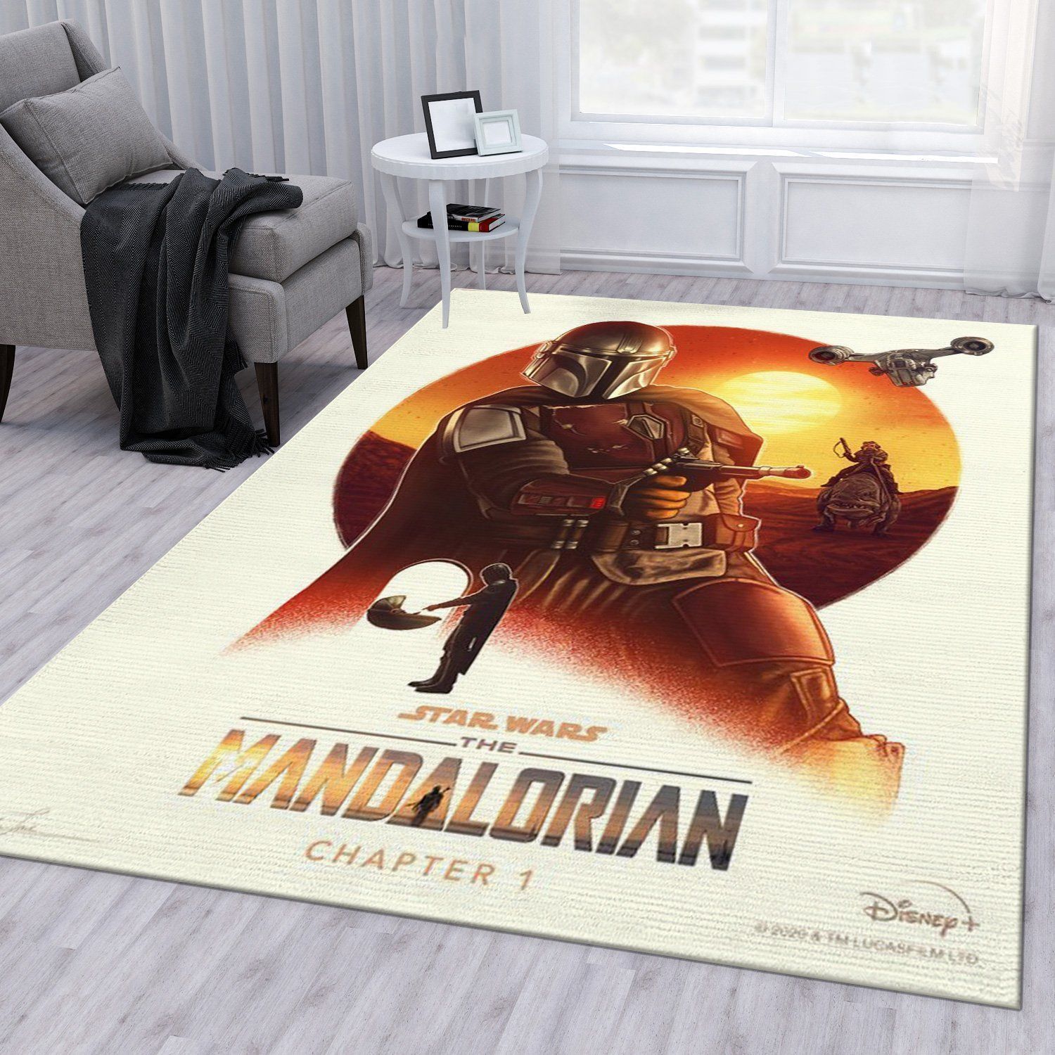 Mandalorian Baby Yoda Ver22 Rug Living Room Rug Home Decor - Indoor Outdoor Rugs