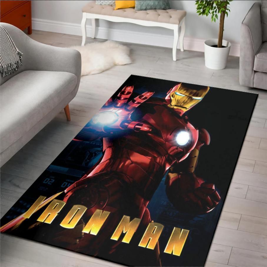 Iron Man Area Rug Rugs For Living Room Rug Home Decor - Indoor Outdoor Rugs