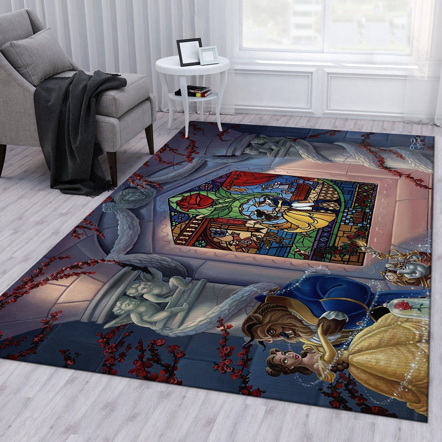 Enchanted Love Disney Area Rug Bedroom Rug Home Decor Floor Decor - Indoor Outdoor Rugs