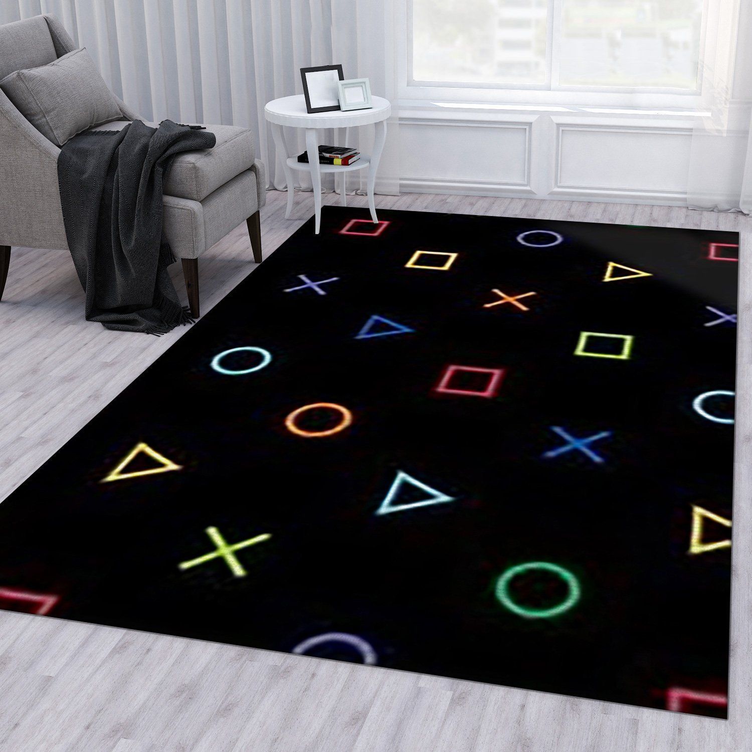 Neon V2 Area Rug Living Room Rug Home Decor Floor Decor - Indoor Outdoor Rugs