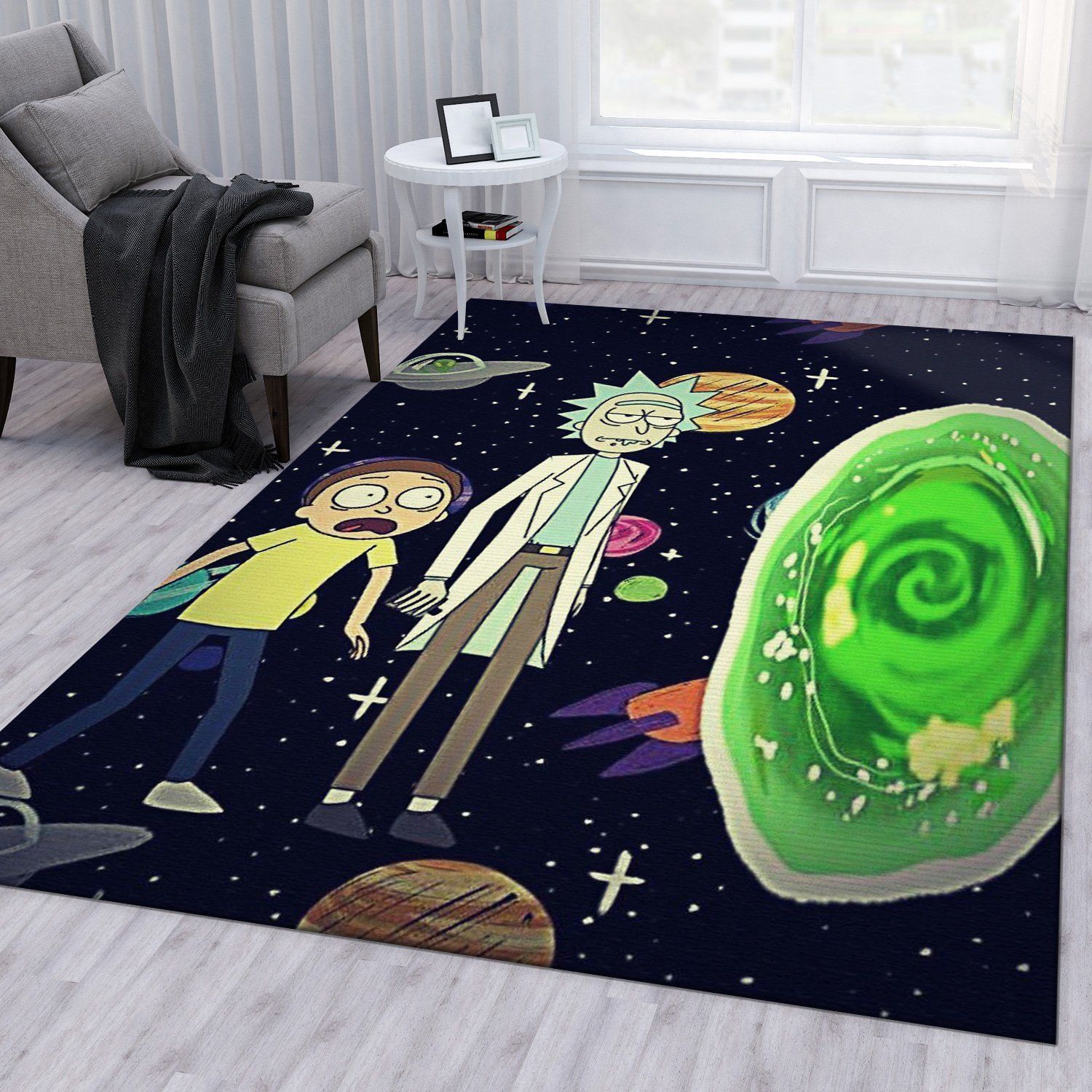 Rick And Morty Area Rug For Christmas Living Room Rug Home Decor Floor Decor - Indoor Outdoor Rugs