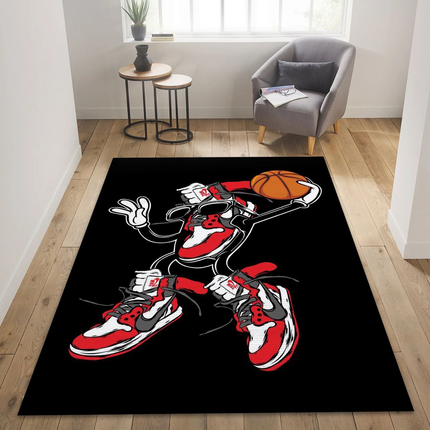 Nike Air Jordan Basketball Fashion Logo Area Rug, Living Room Rug - Home US Decor - Indoor Outdoor Rugs