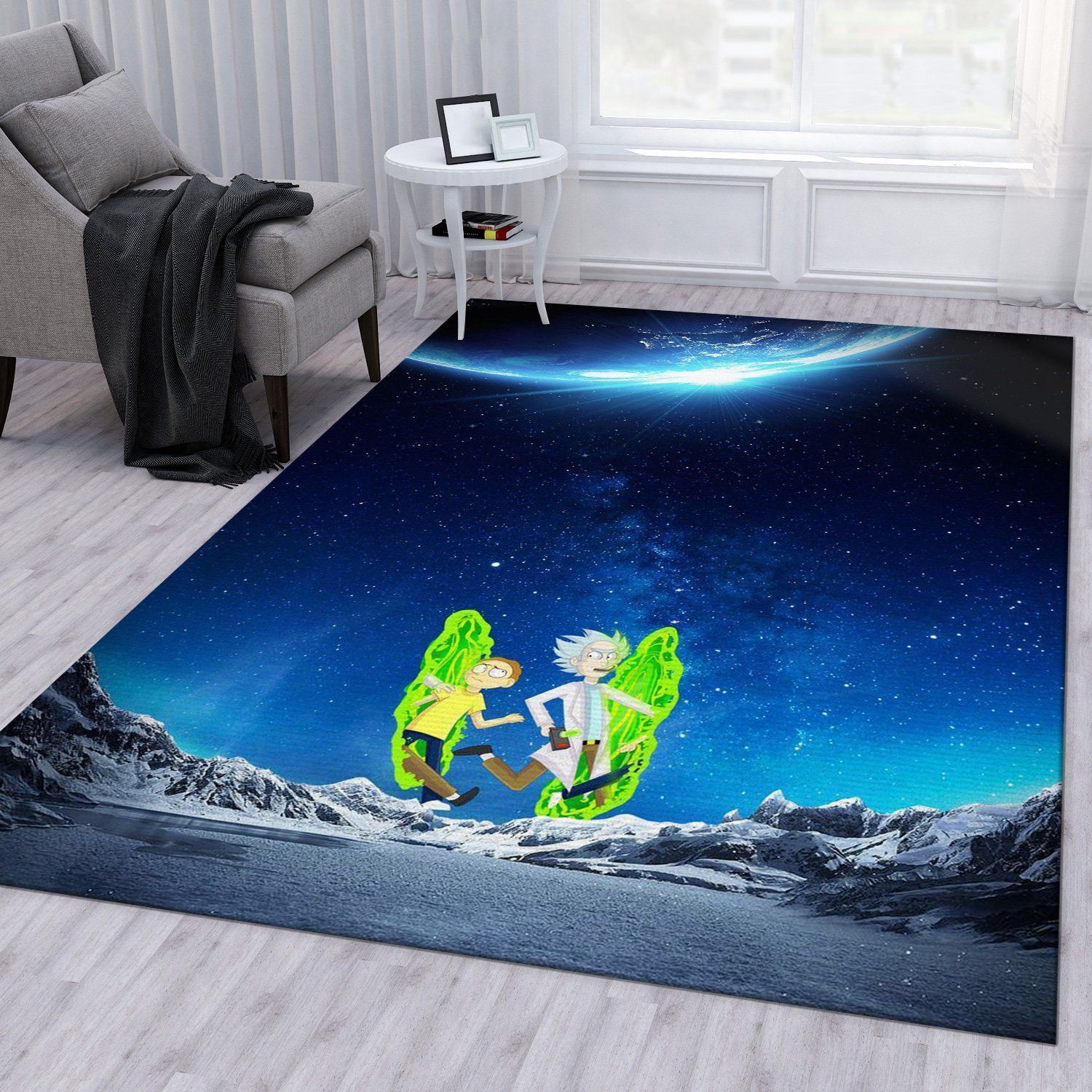 Rick And Morty Area Rug For Christmas Bedroom Rug Home Decor Floor Decor - Indoor Outdoor Rugs