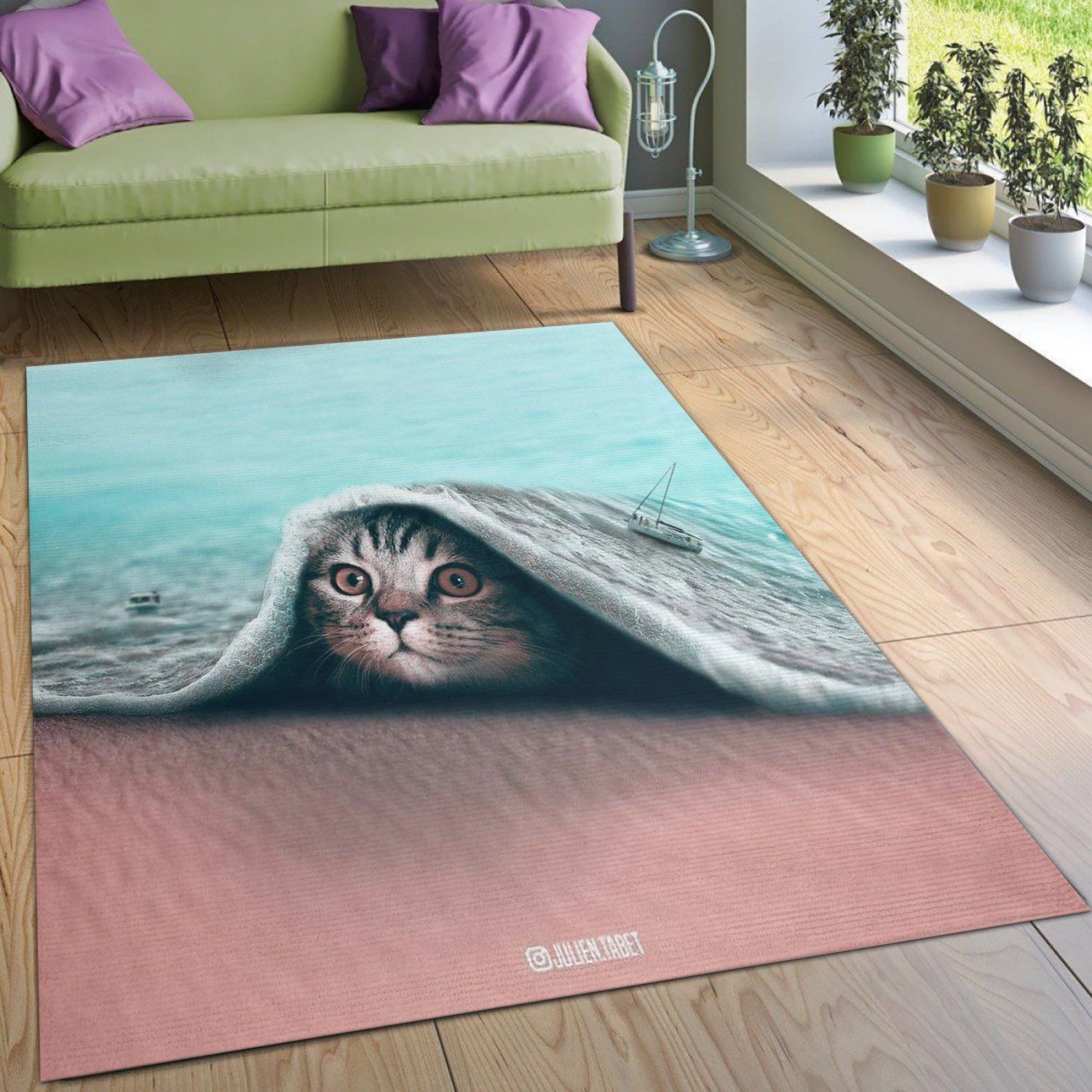 Cat Ver2 Area Rug For Christmas Living Room Rug Family Gift US Decor - Indoor Outdoor Rugs