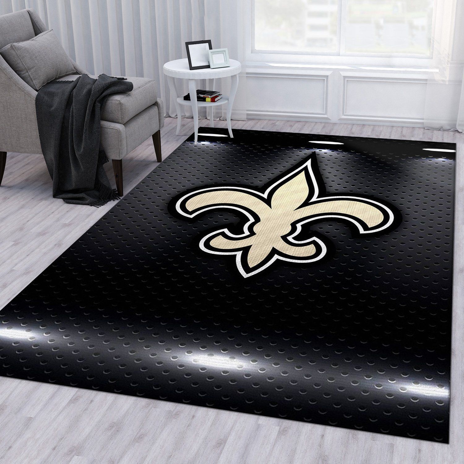 New Orleans Saints Nfl Rug Bedroom Rug Home US Decor - Indoor Outdoor Rugs