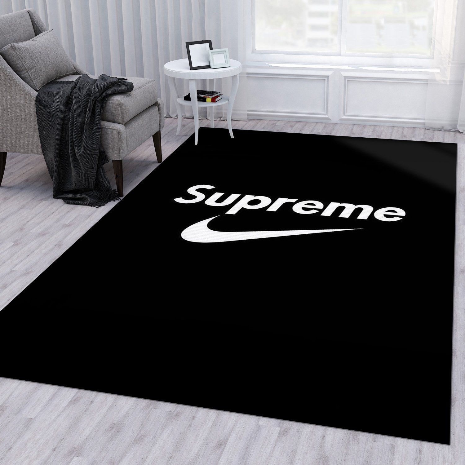 Nike Vs Supreme Fashion Brand Area Rug Bedroom Rug Christmas Gift US Decor - Indoor Outdoor Rugs