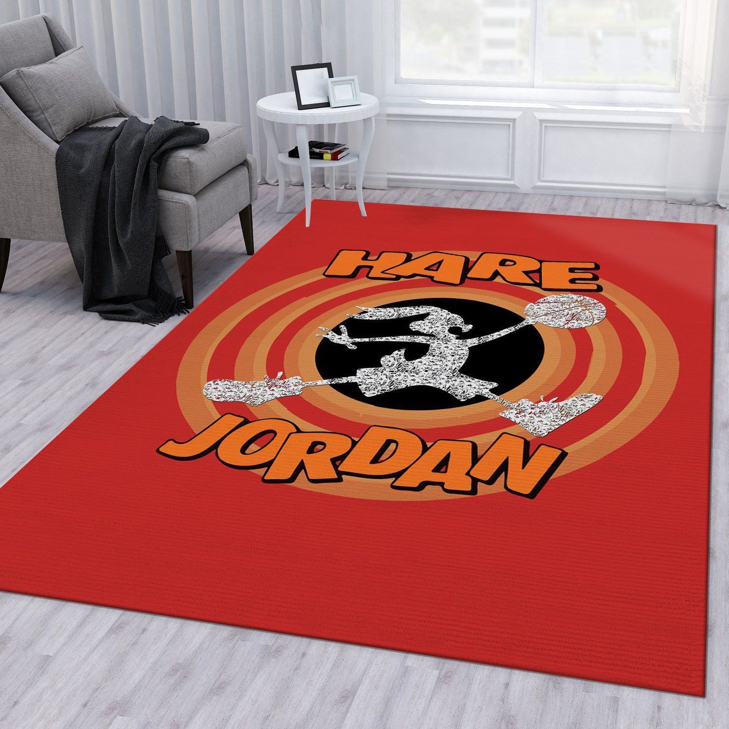 Hare Jordan Jordan Rug Bedroom Rug Home Decor Floor Decor - Indoor Outdoor Rugs