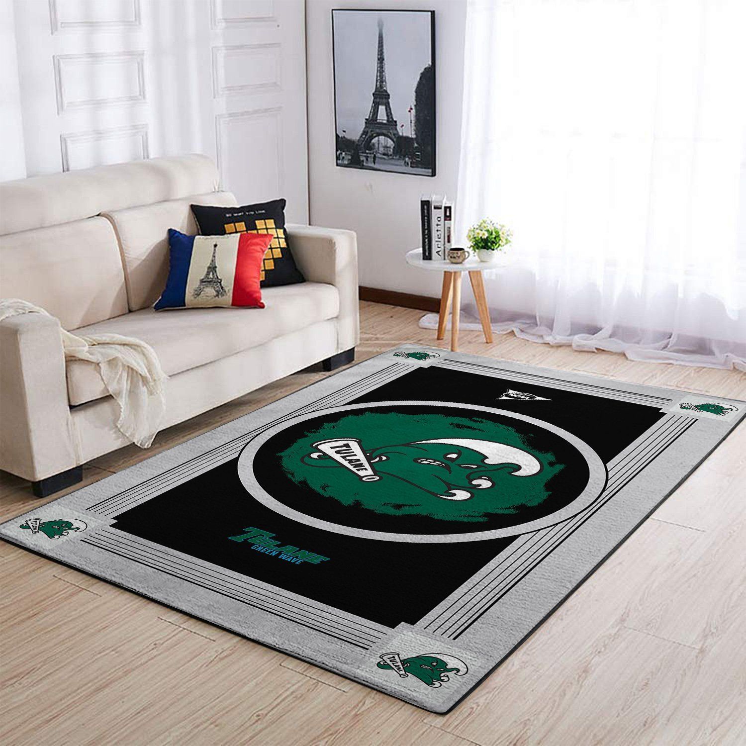 Tulane Green Wave Ncaa Team Logo Nice Gift Home Decor Rectangle Area Rug - Indoor Outdoor Rugs