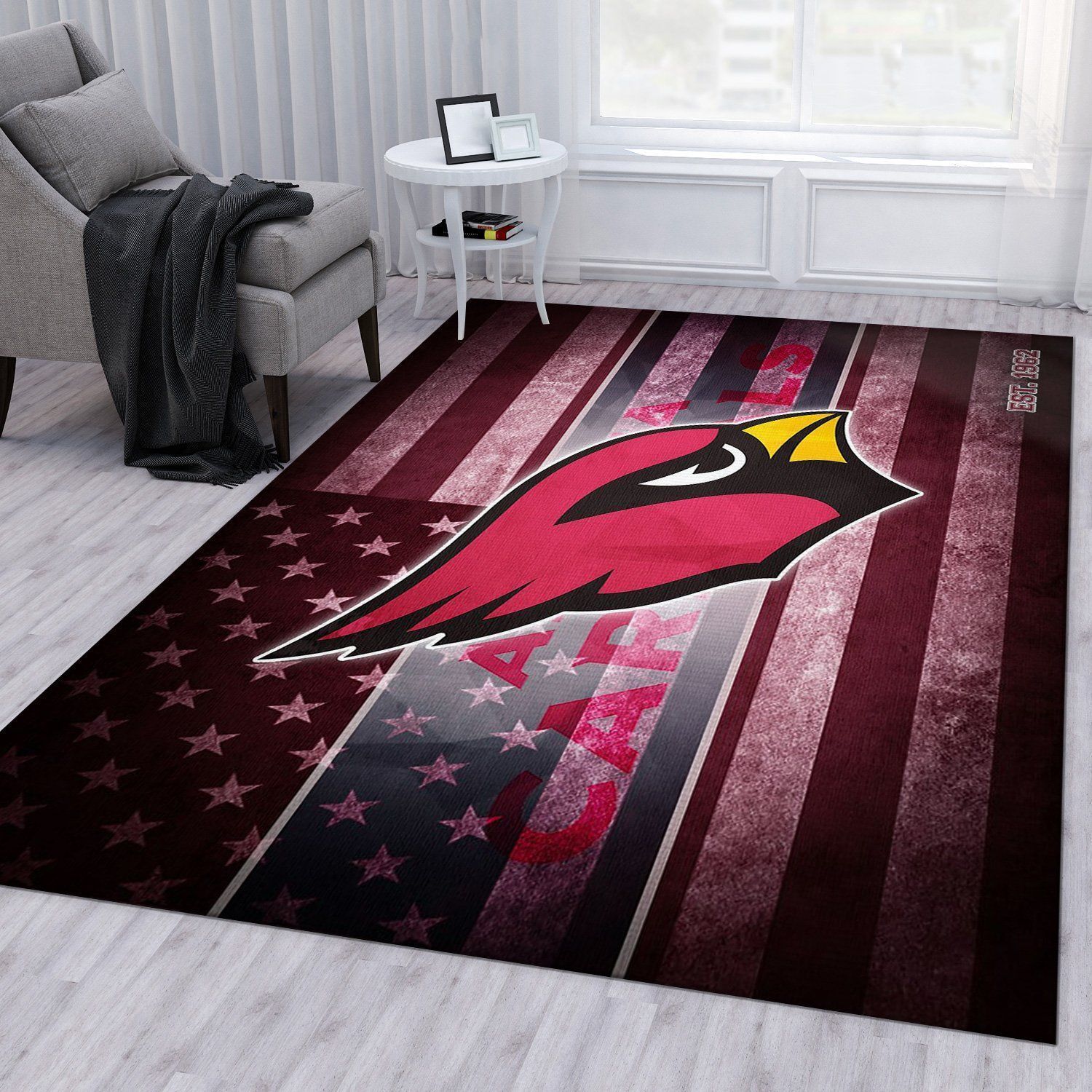 Arizona Cardinals Nfl Area Rug For Christmas Living Room Rug Home Decor Floor Decor - Indoor Outdoor Rugs