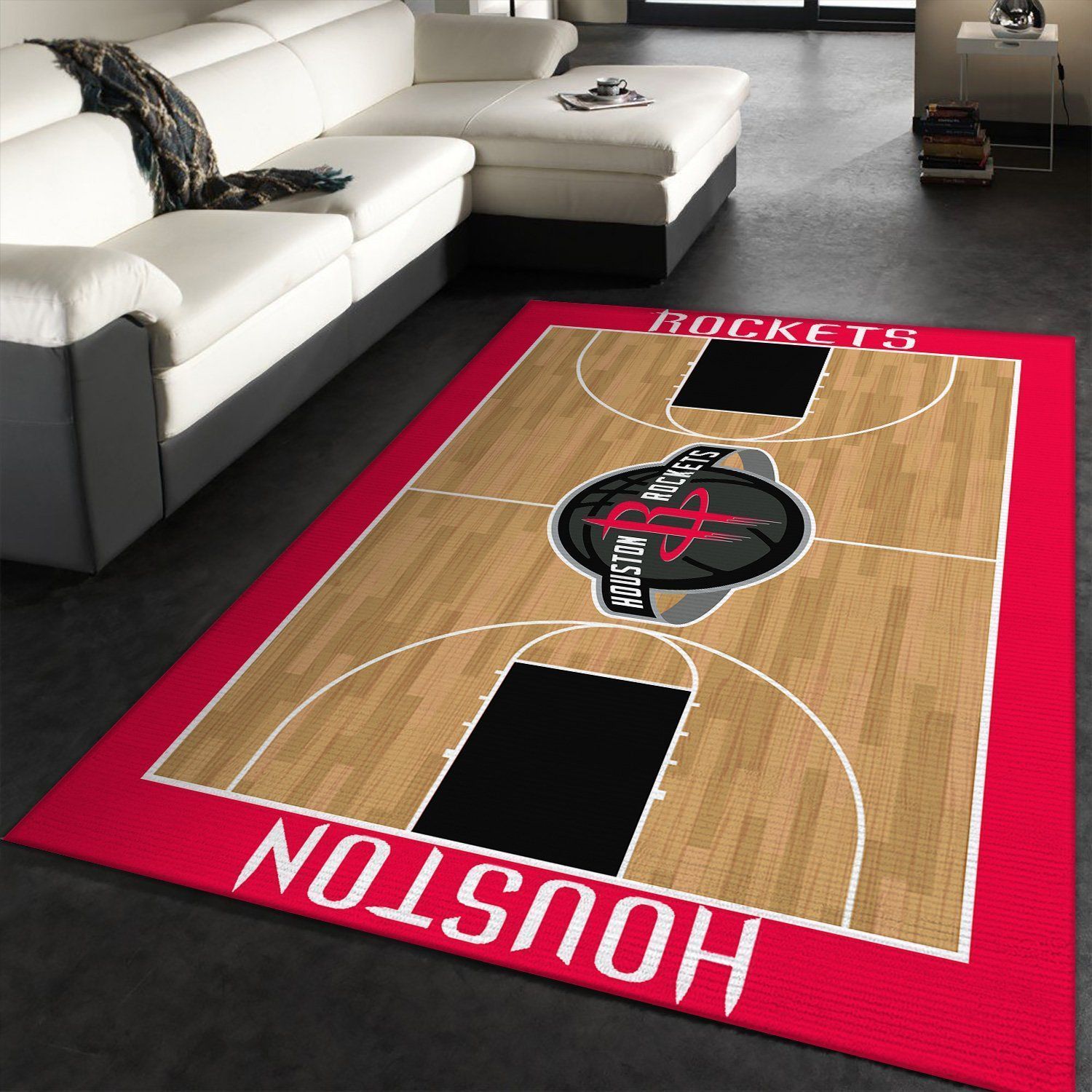 Houston Rockets NBA Area Rugs Living Room Carpet Floor Decor The US Decor - Indoor Outdoor Rugs