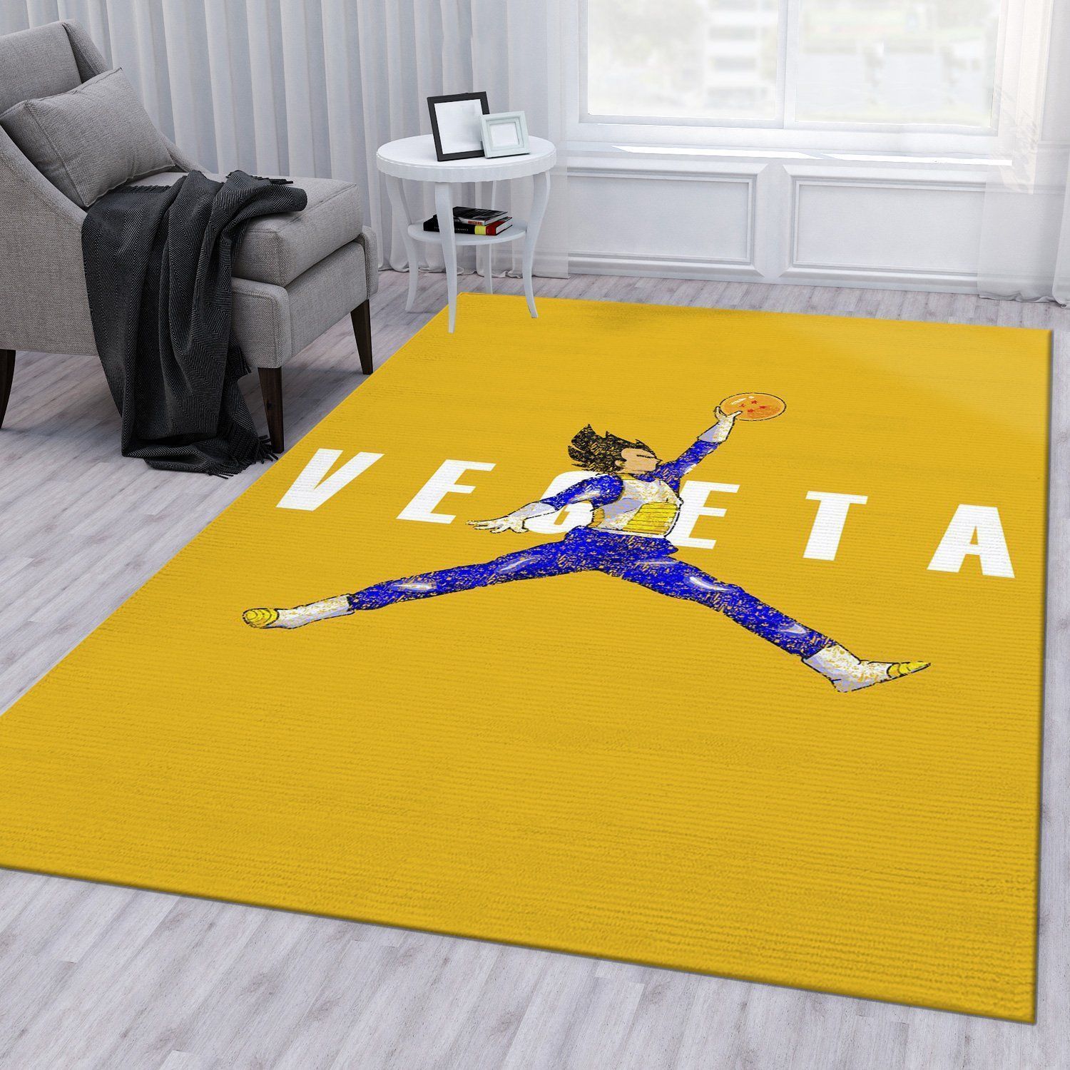 Vegeta Jumpman Jordan Area Rug Living Room Rug US Gift Decor - Indoor Outdoor Rugs