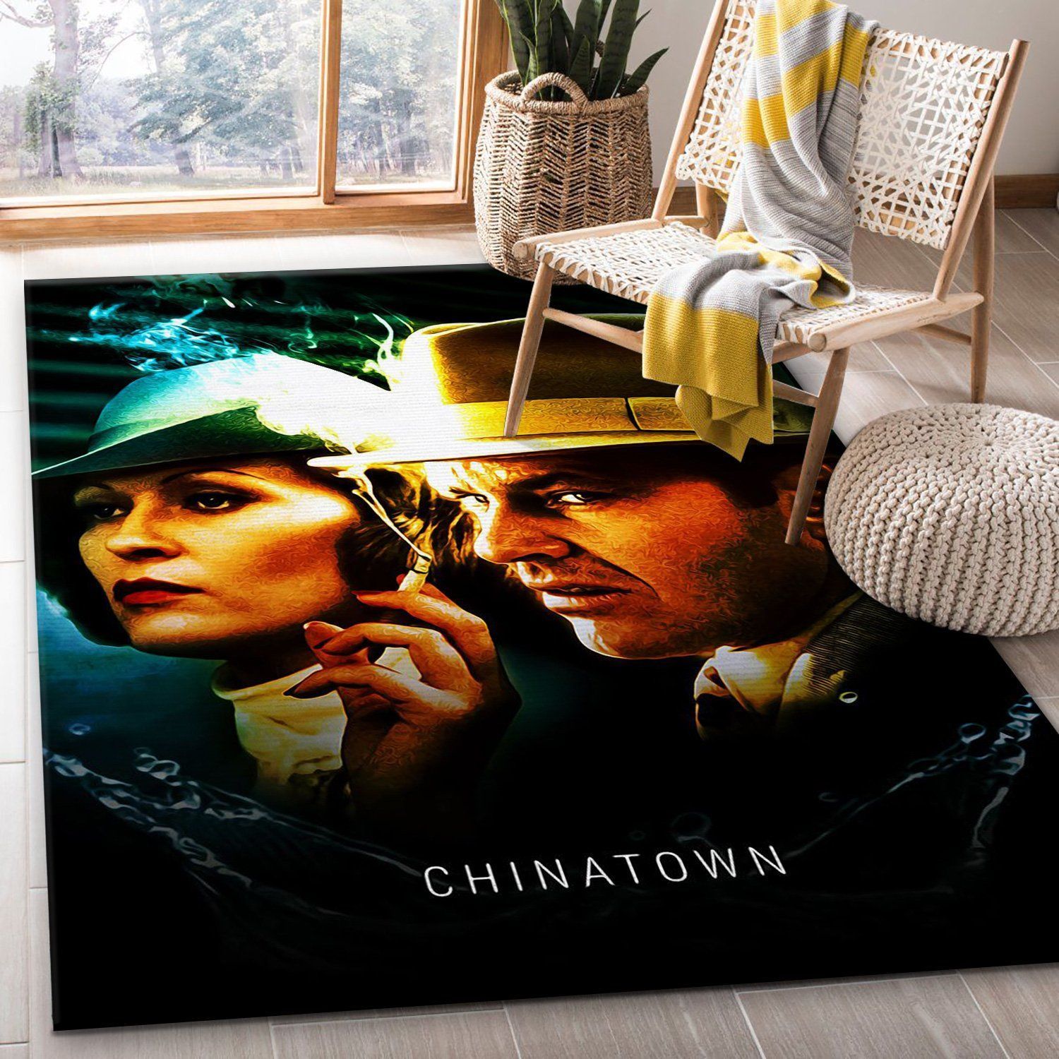 Chinatown Rug Art Painting Movie Rugs US Gift Decor - Indoor Outdoor Rugs