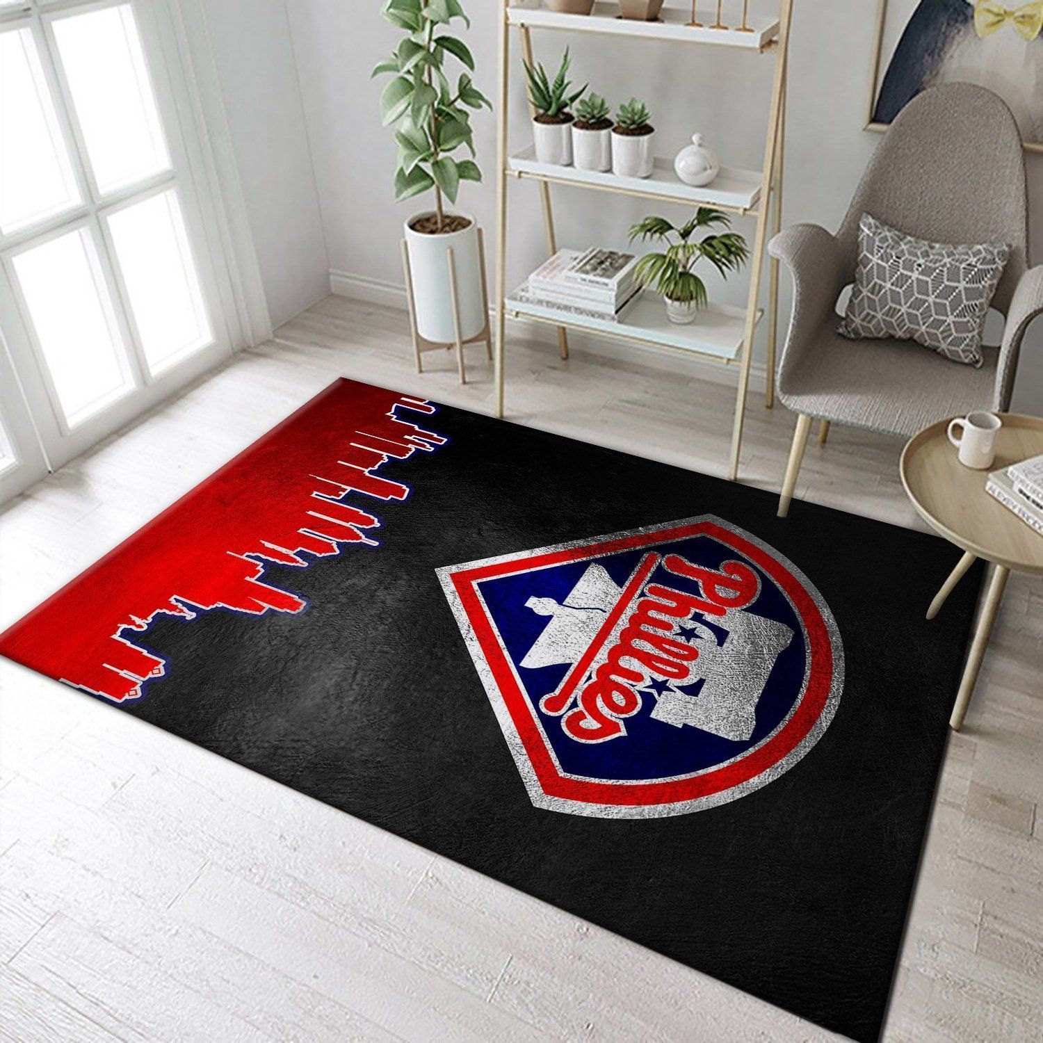 Philadelphia Phillies Area Rug, Bedroom, Home US Decor - Indoor Outdoor Rugs