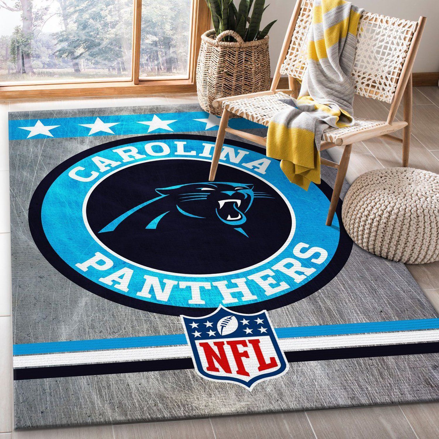 Carolina Panthers Nfl Rug Living Room Rug Christmas Gift US Decor - Indoor Outdoor Rugs