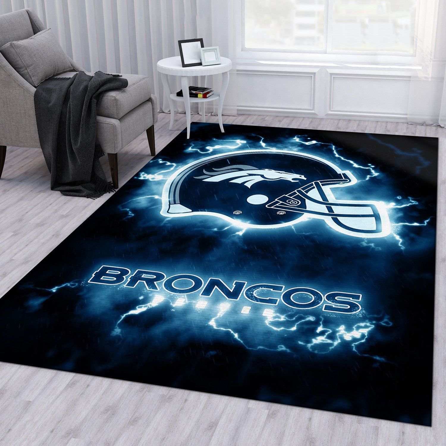 Denver Broncos Nfl Area Rug For Christmas Living Room Rug Christmas Gift US Decor - Indoor Outdoor Rugs