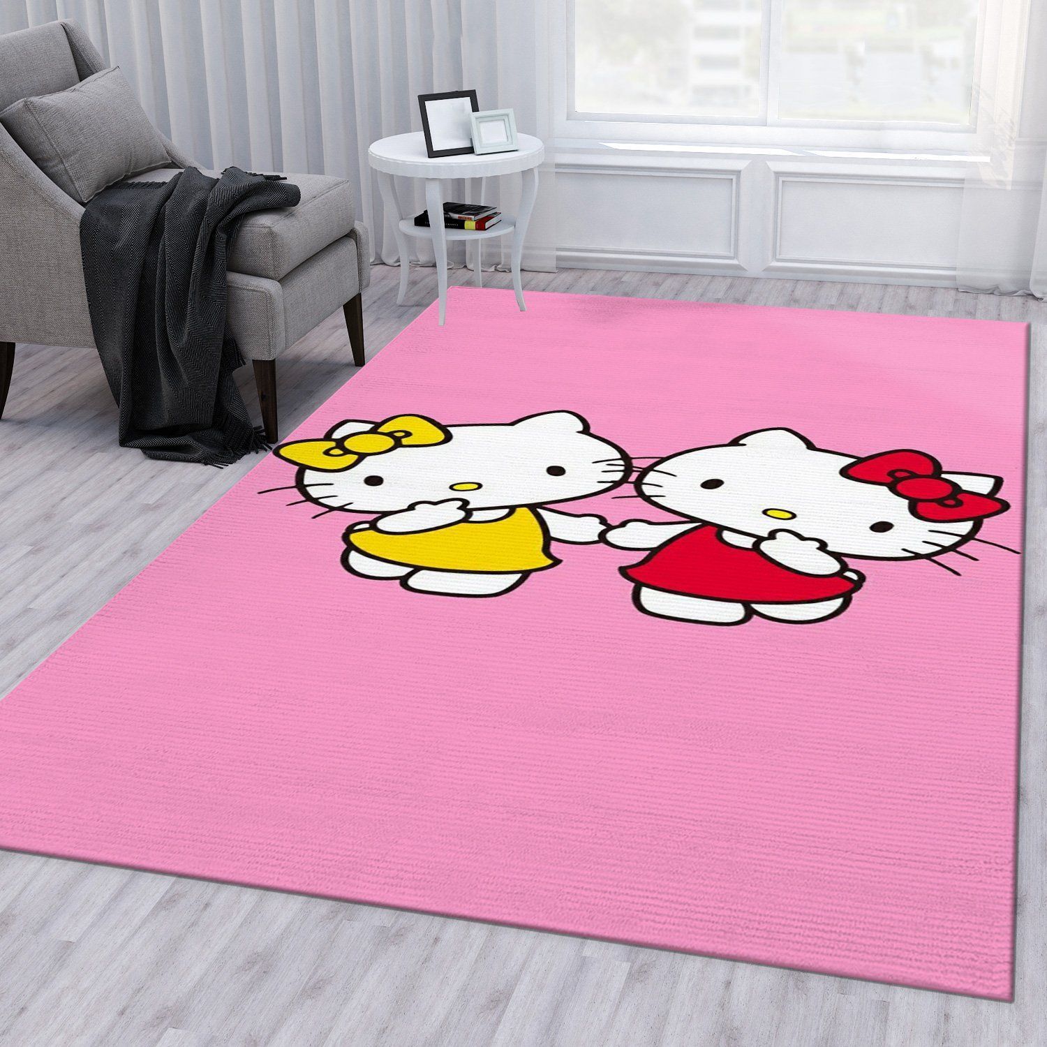 Hello Kitty Beautiful Area Rug Living Room Rug Home US Decor - Indoor Outdoor Rugs