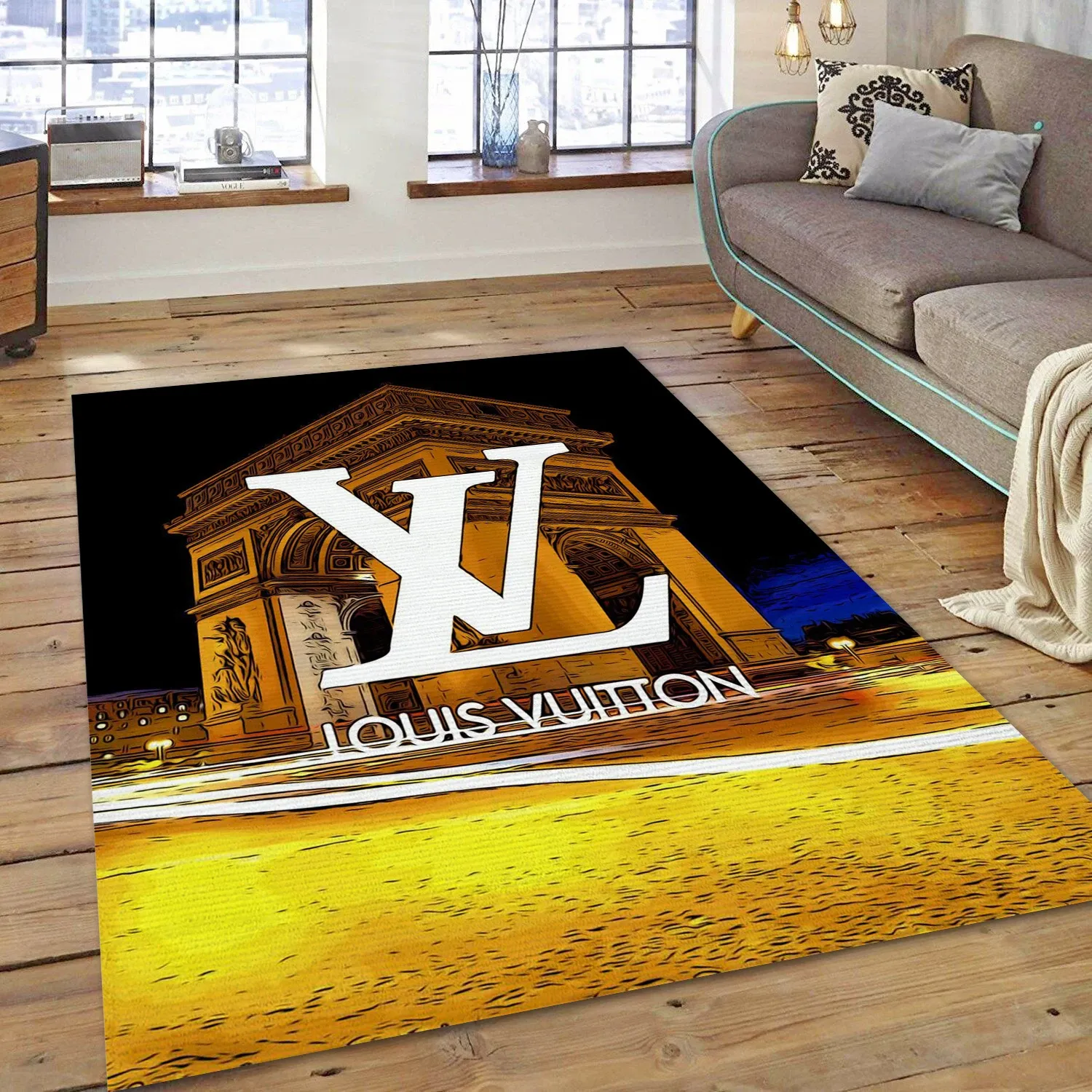 Louis Vuitton Poster , Living Room Rug - US Gift Decor - Indoor Outdoor Rugs