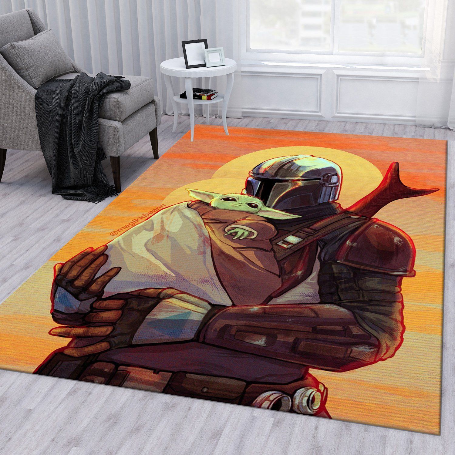 Baby Yoda Ver13 Area Rug Living Room Rug Home US Decor - Indoor Outdoor Rugs