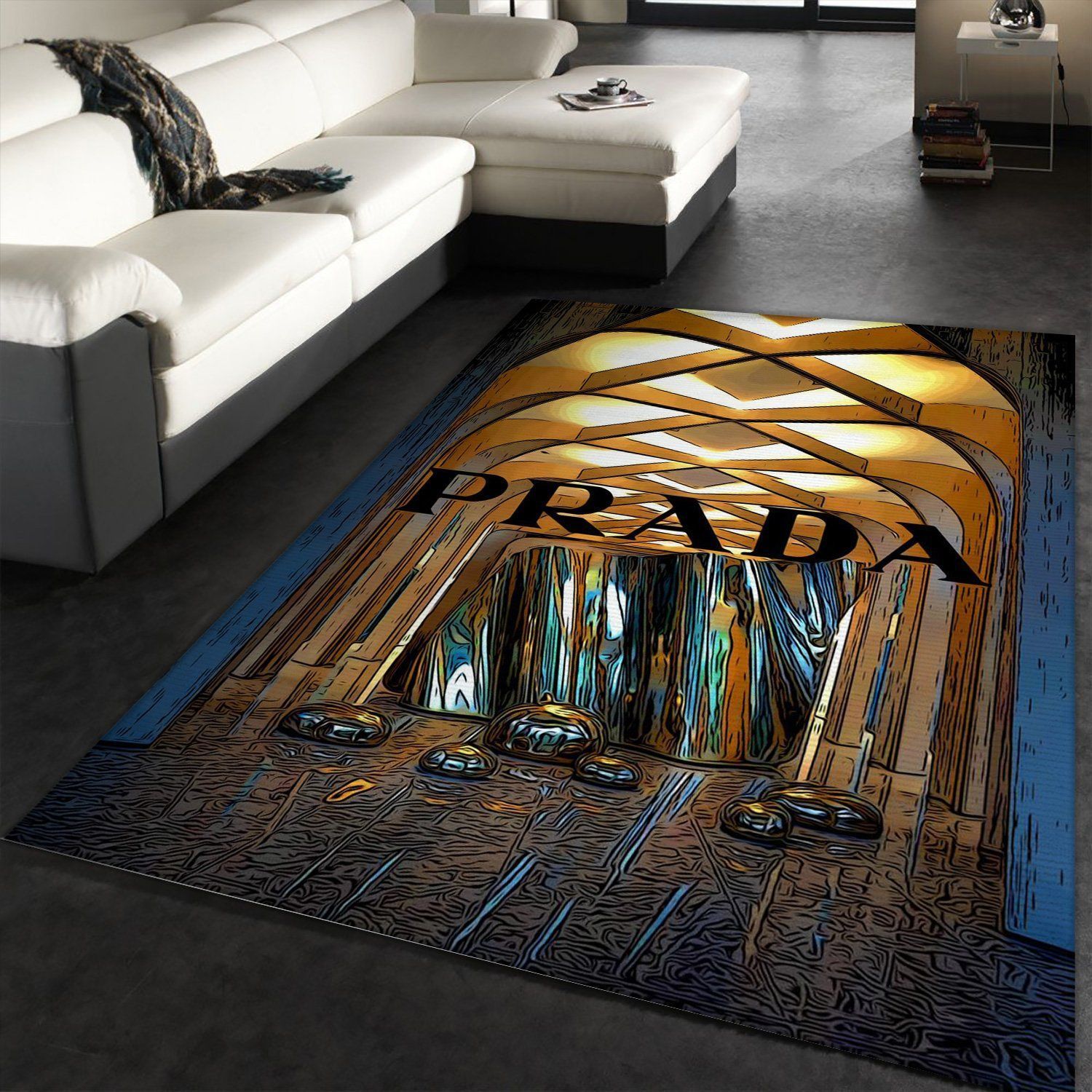 Prada Fashion Area Rug Fashion Brand Rug Christmas Gift US Decor - Indoor Outdoor Rugs