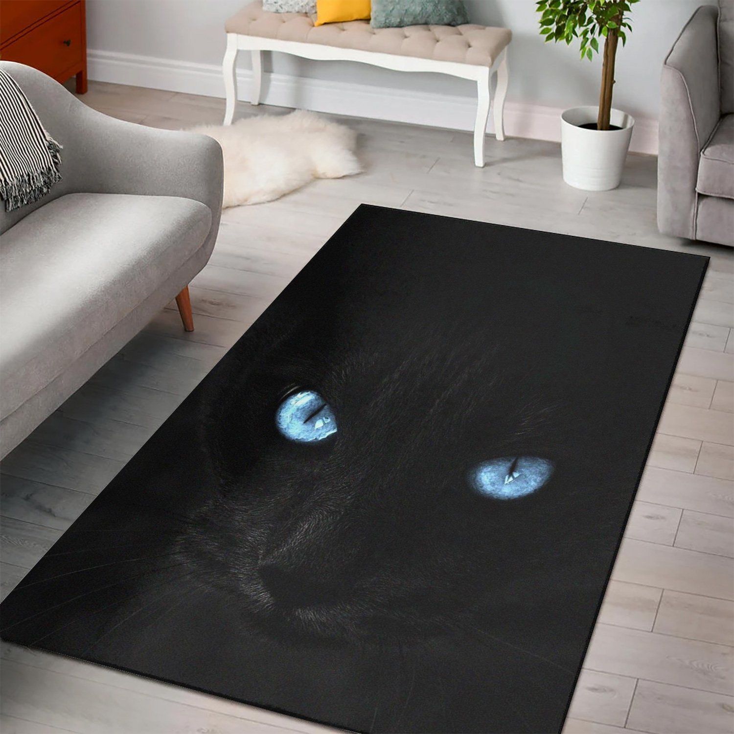 Cat Living Room Area Rug, Room Decor, Floor Decor Home Decor - Indoor Outdoor Rugs