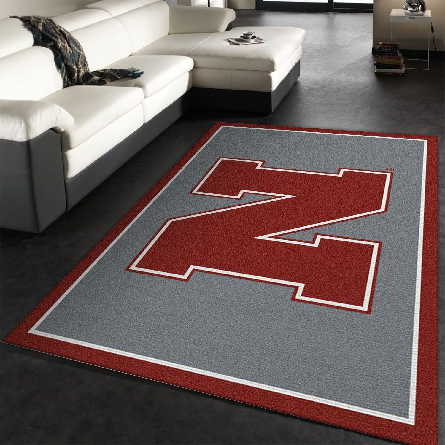 College Spirit Nebraska Sport Area Rug For Christmas Team Logo Home Decor Floor Decor - Indoor Outdoor Rugs