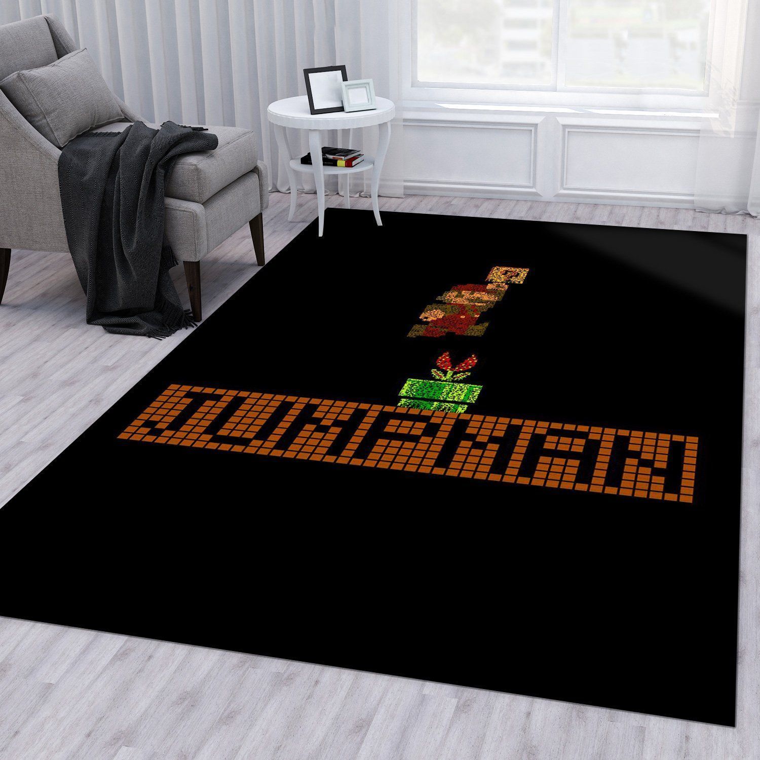 Mario Jumpman Doodle Jordan Area Rug For Christmas Bedroom Rug US Gift Decor - Indoor Outdoor Rugs