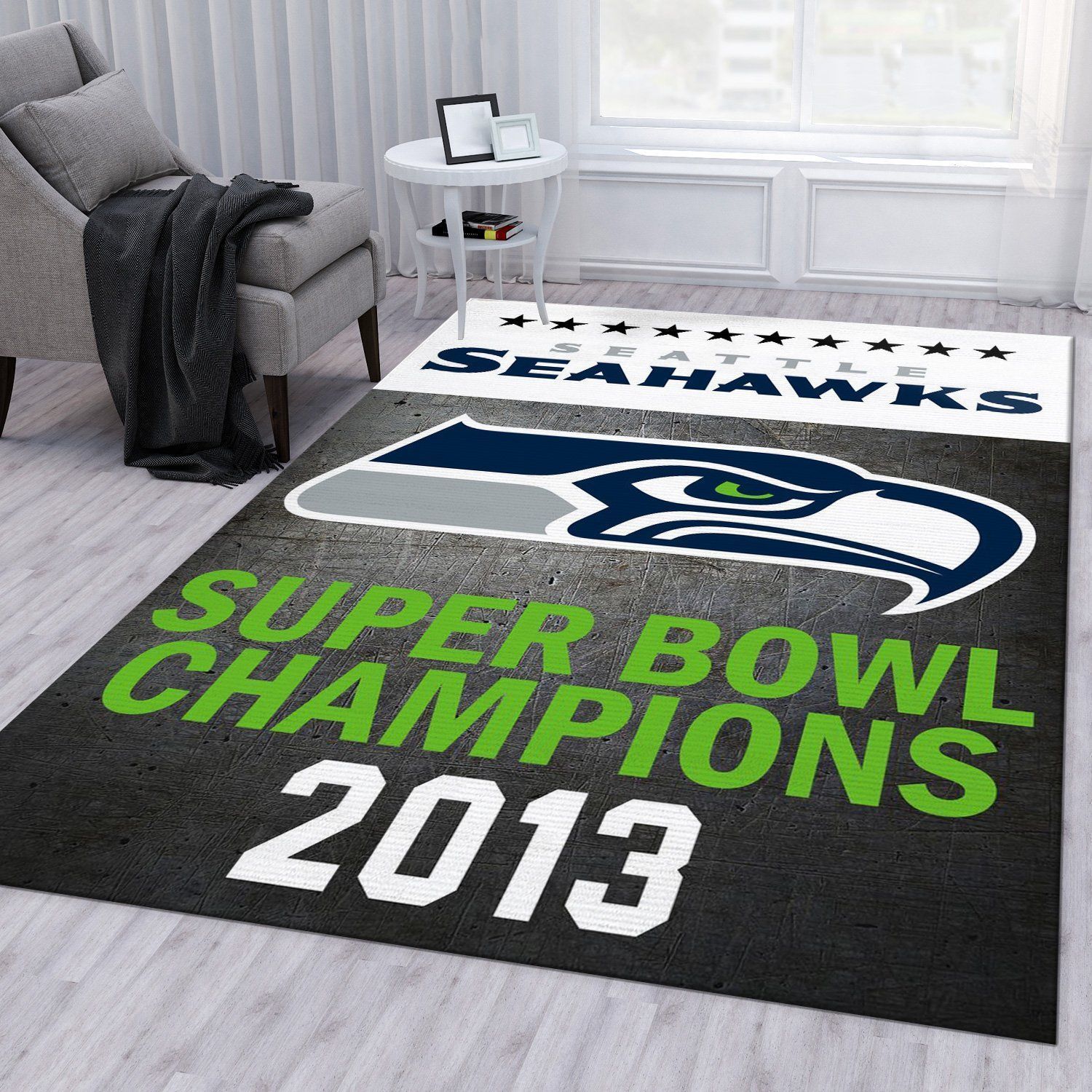 Seattle Seahawks 2013 Nfl Area Rug Bedroom Rug Christmas Gift US Decor - Indoor Outdoor Rugs