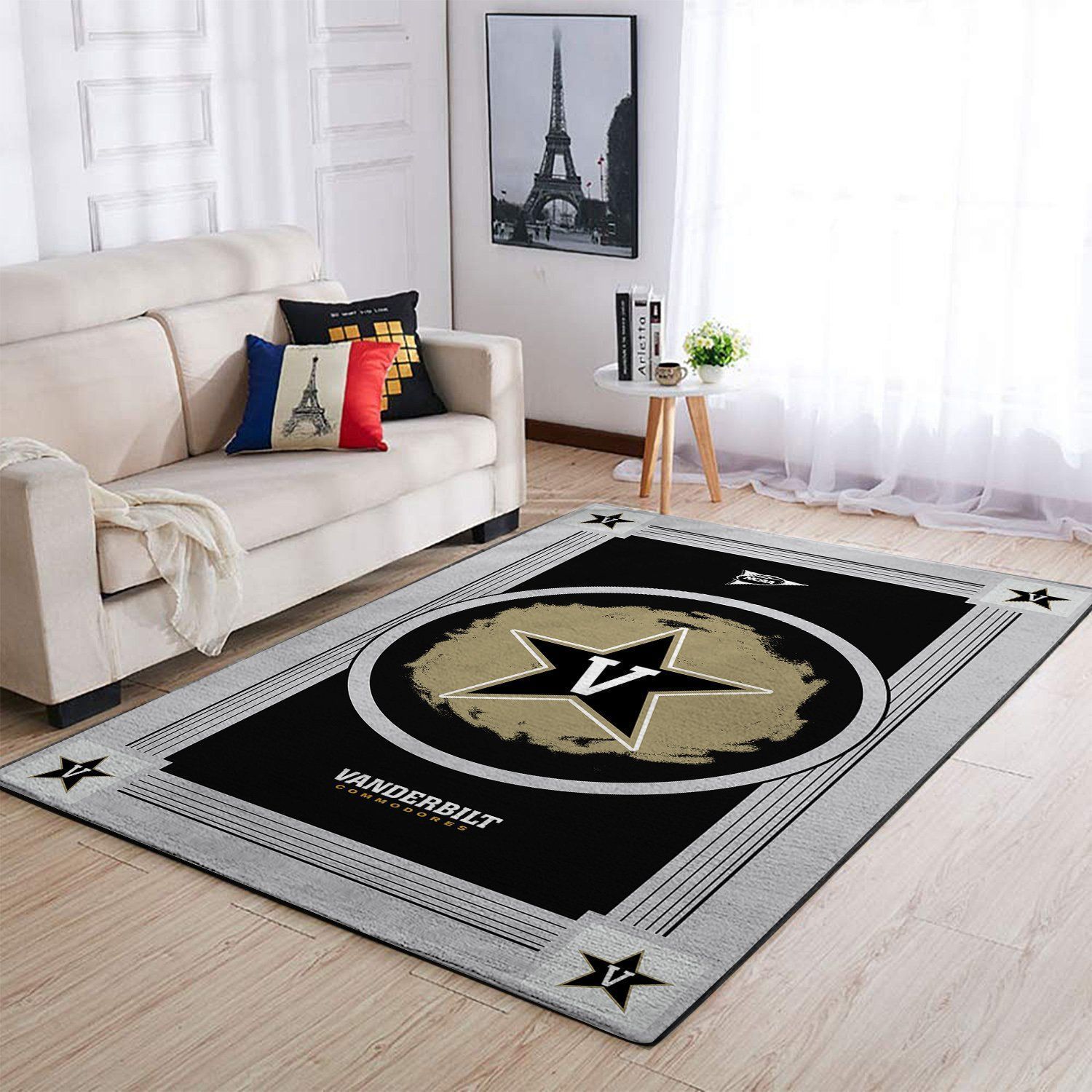 Vanderbilt Commodores Ncaa Team Logo Nice Gift Home Decor Rectangle Area Rug - Indoor Outdoor Rugs