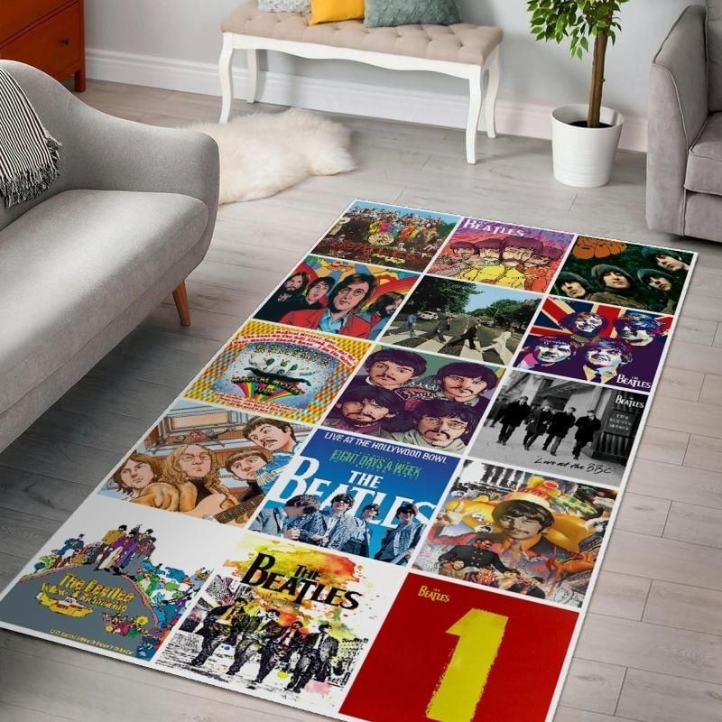 The Beatles Style 3 Living Rooms Area Rug, Living Room Rug, Christmas Gift US Decor - Indoor Outdoor Rugs