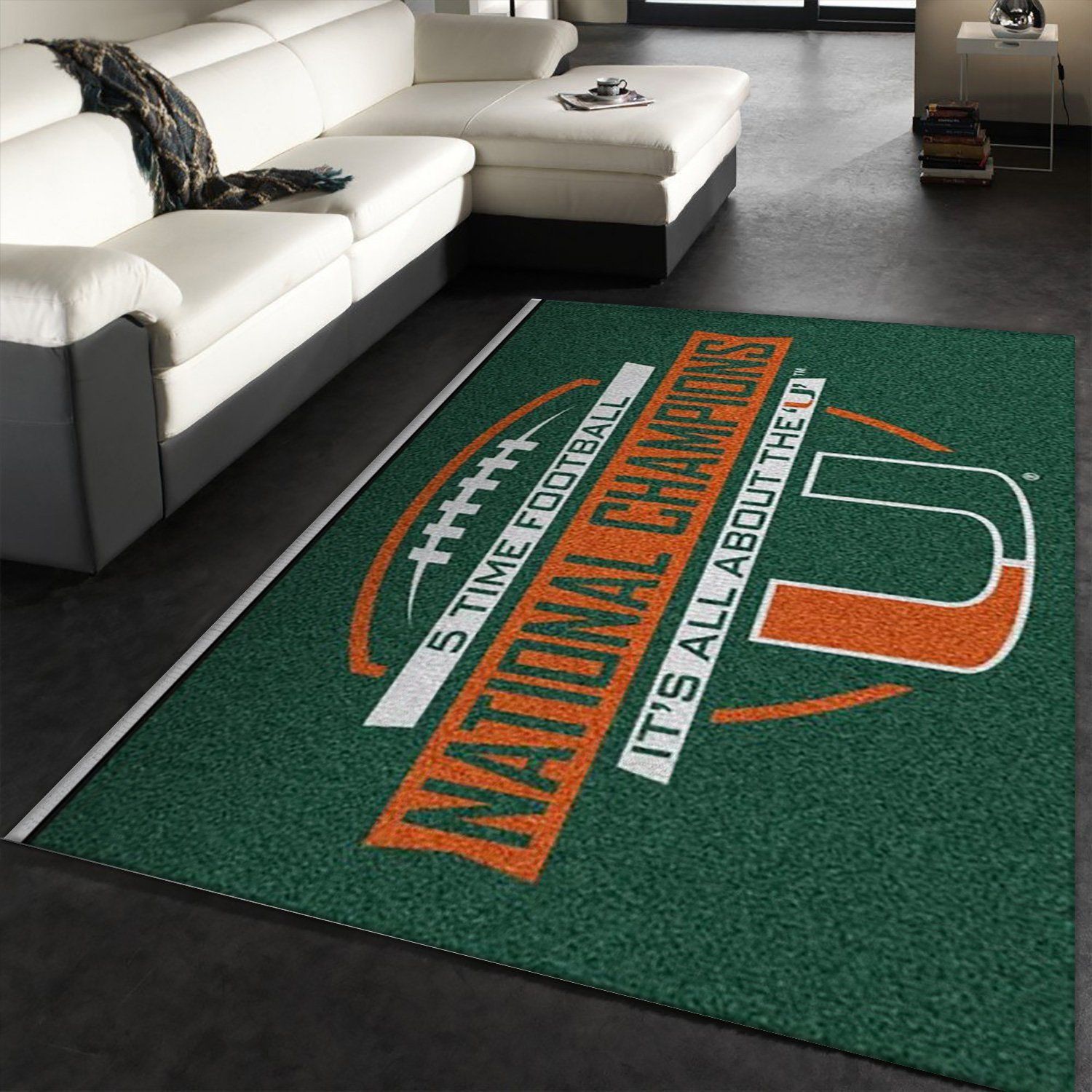 University Of Miami Dynasty Nfl Area Rug Carpet, Living Room Rug, Christmas Gift US Decor - Indoor Outdoor Rugs