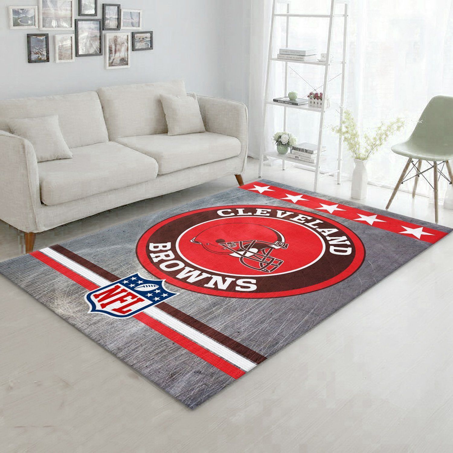 Cleveland Browns Nfl Area Rug Living Room Rug Home US Decor - Indoor Outdoor Rugs