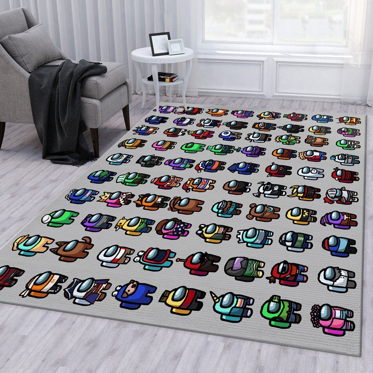 Among Us Ver8 Area Rug Living Room Rug Family Gift US Decor - Indoor Outdoor Rugs