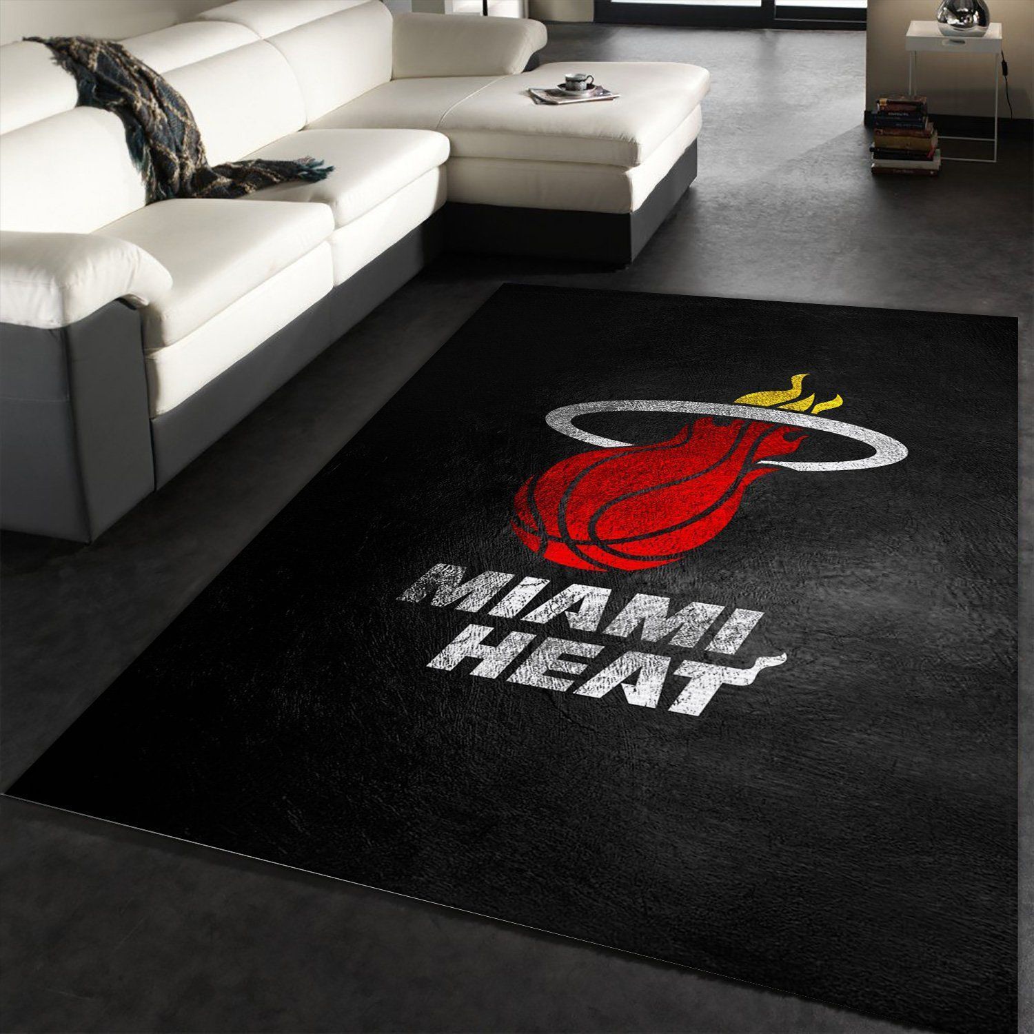 Miami Heat Area Rug, Living room and bedroom Rug, Home Decor Floor Decor - Indoor Outdoor Rugs