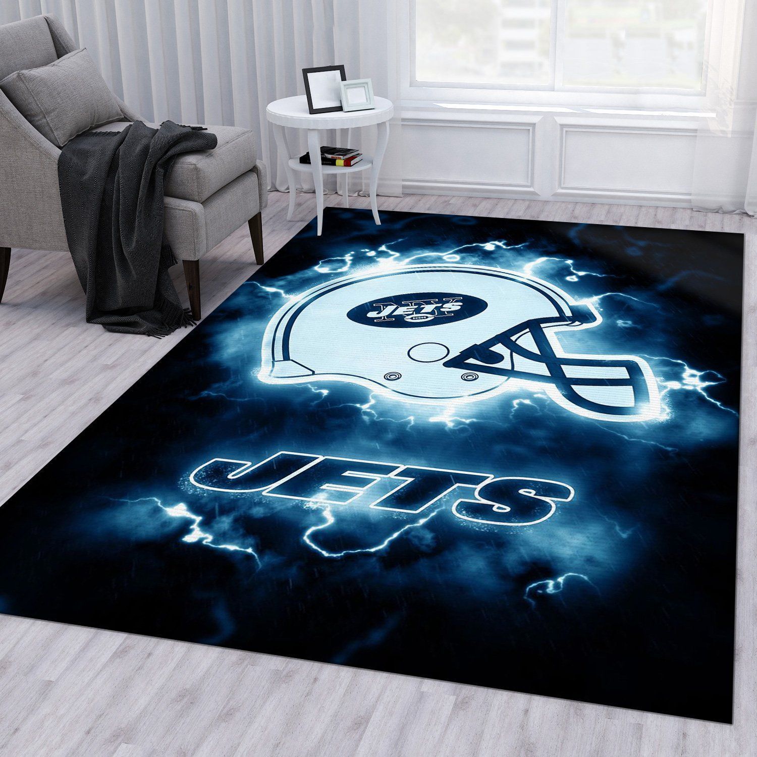 New York Jets Nfl Area Rug For Christmas Bedroom Rug Home US Decor - Indoor Outdoor Rugs