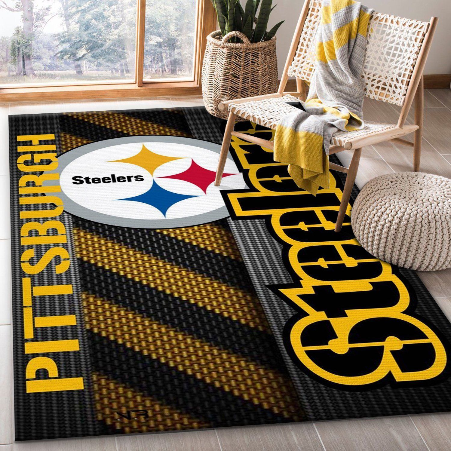 Pittsburgh Steelers 1 Nfl Area Rug For Gift Living Room Rug Home Decor Floor Decor - Indoor Outdoor Rugs