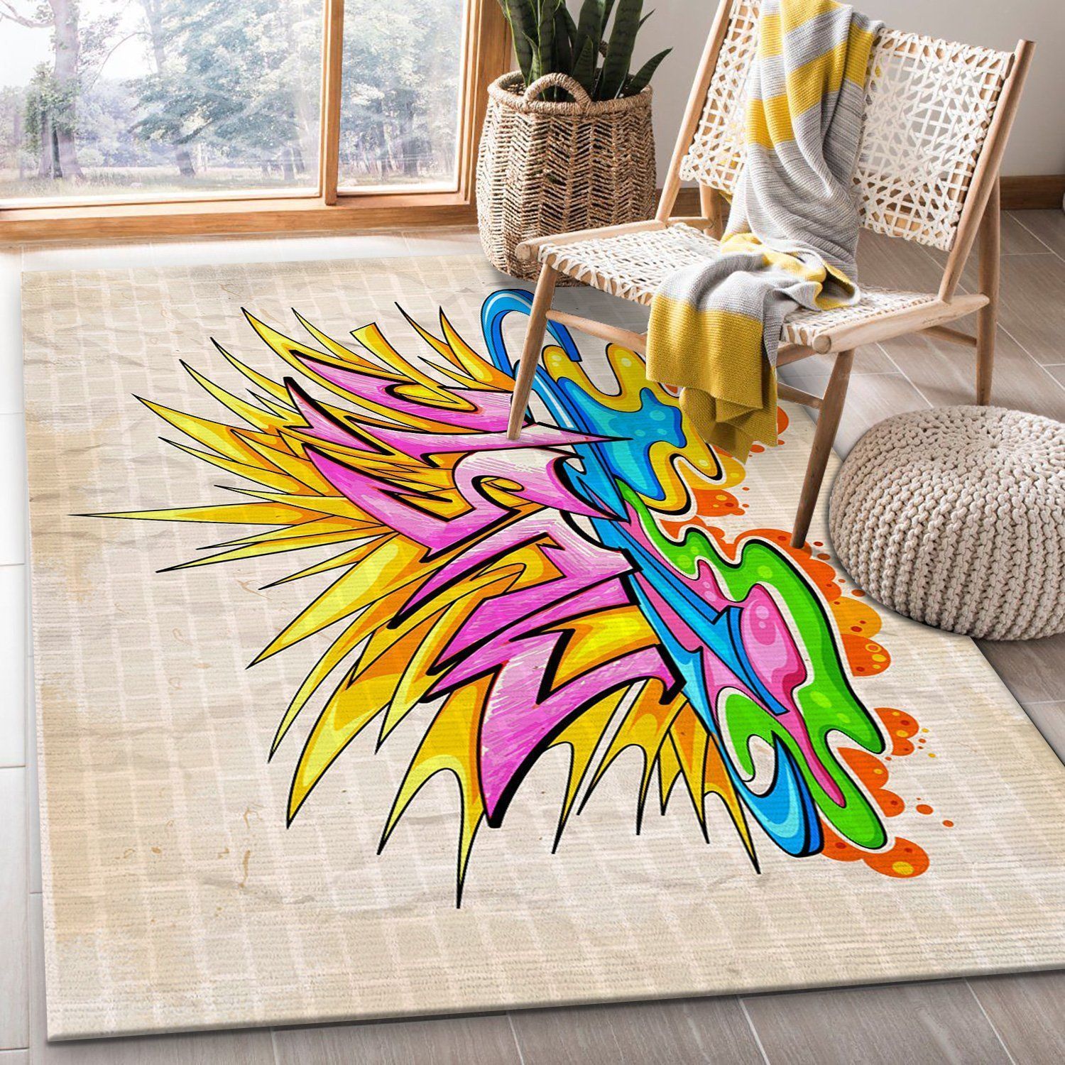 Graffiti Music Rug Ourdoor Carpet - Indoor Outdoor Rugs