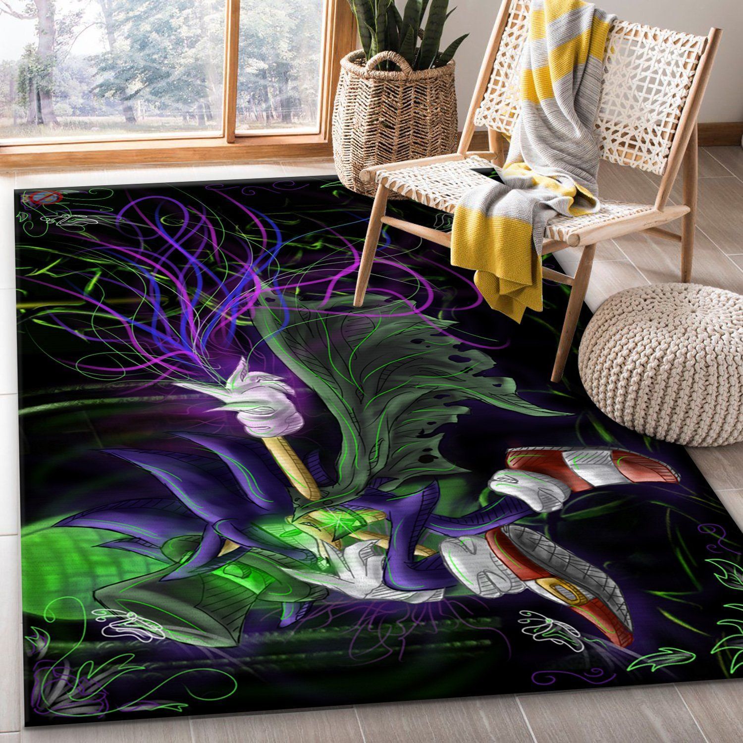 Sonic Magic Area Rug For Christmas Bedroom Rug Home US Decor - Indoor Outdoor Rugs