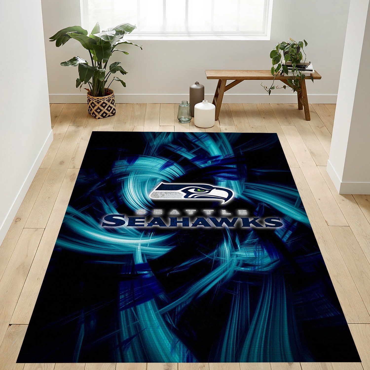 Seattle Seahawks Nfl Logo Area Rug For Gift Living Room Rug Home US Decor - Indoor Outdoor Rugs