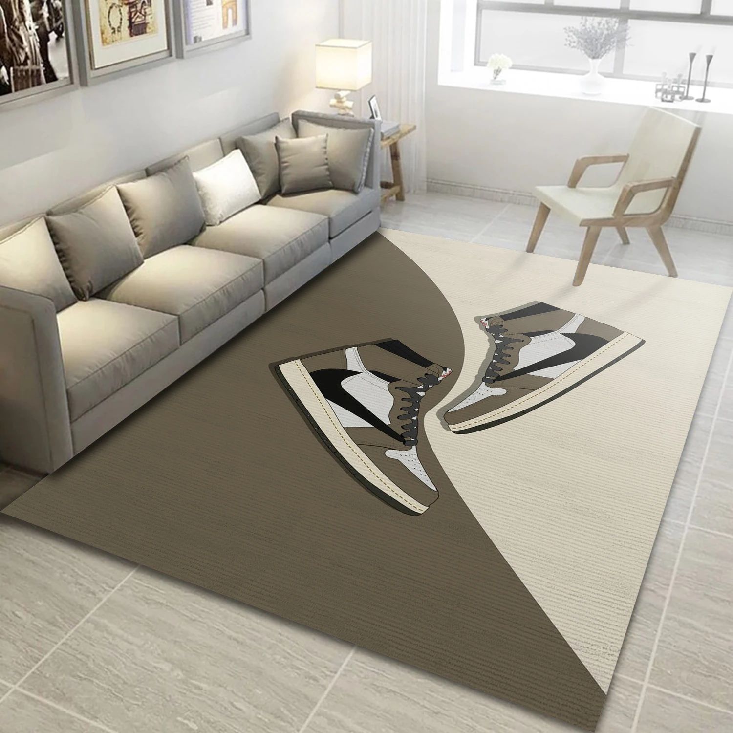 Sneakers Rappers Fashion Logo Area Rug, Living Room Rug - US Decor - Indoor Outdoor Rugs