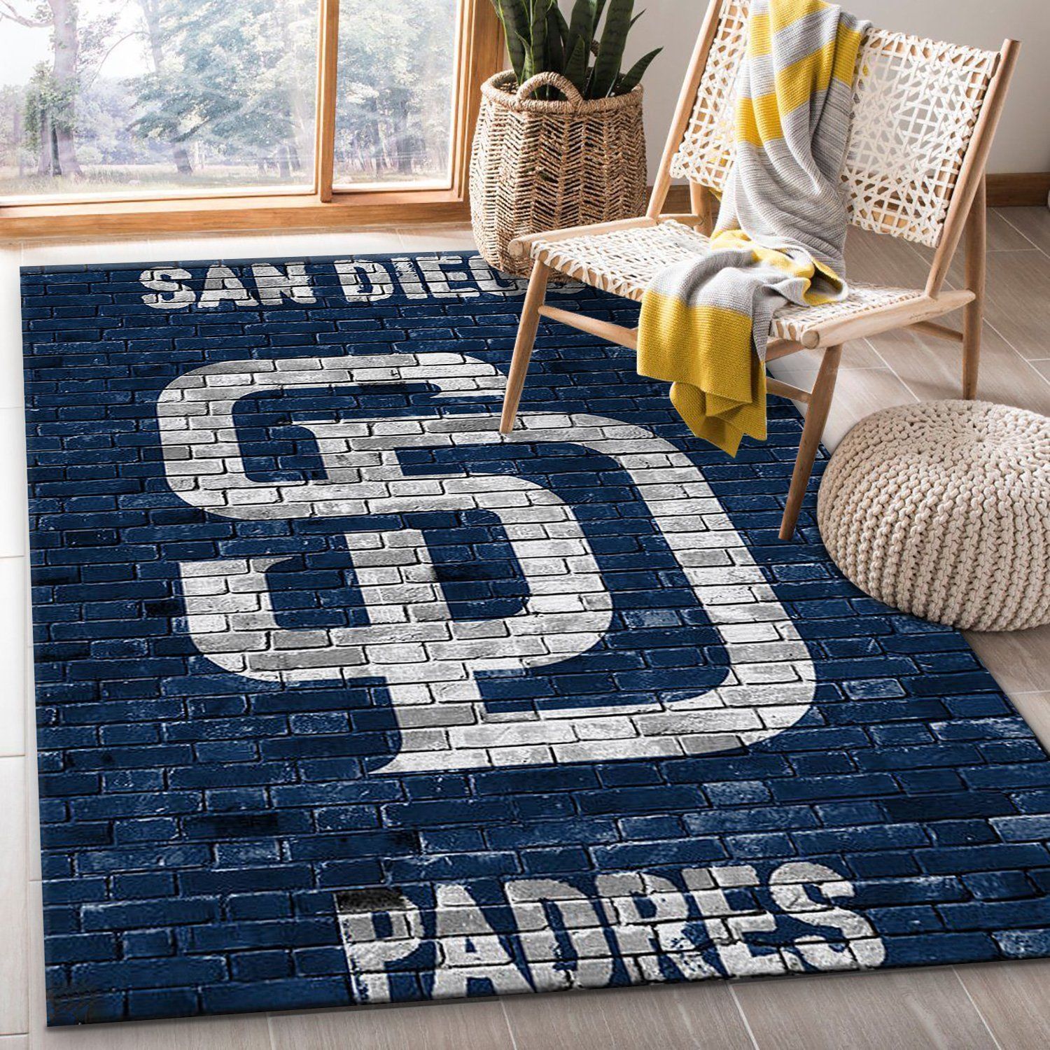 San Diego Padres MLB Baseball Area Rug MLB261030 Baseball Floor Decor The US Decor - Indoor Outdoor Rugs