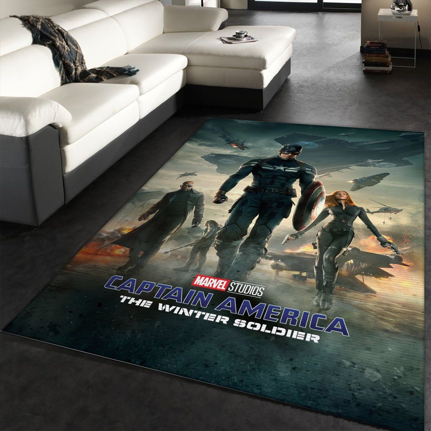 Captain America The Winter Soldier Movie Movie Area Rug, Kitchen Rug, Christmas Gift US Decor - Indoor Outdoor Rugs