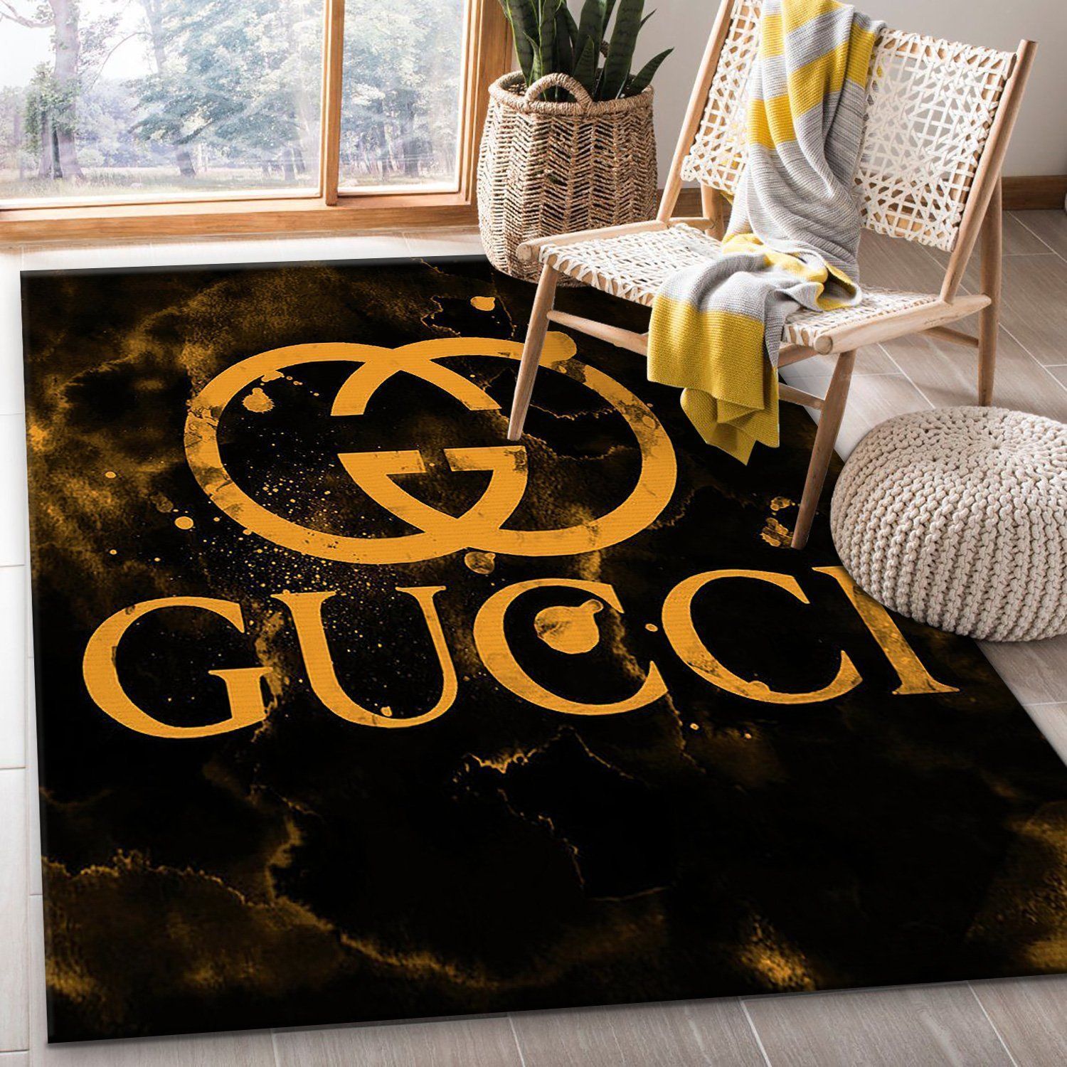 Gucci Area Rug Living Room Carpet Christmas Gift Floor Decor The US Decor - Indoor Outdoor Rugs