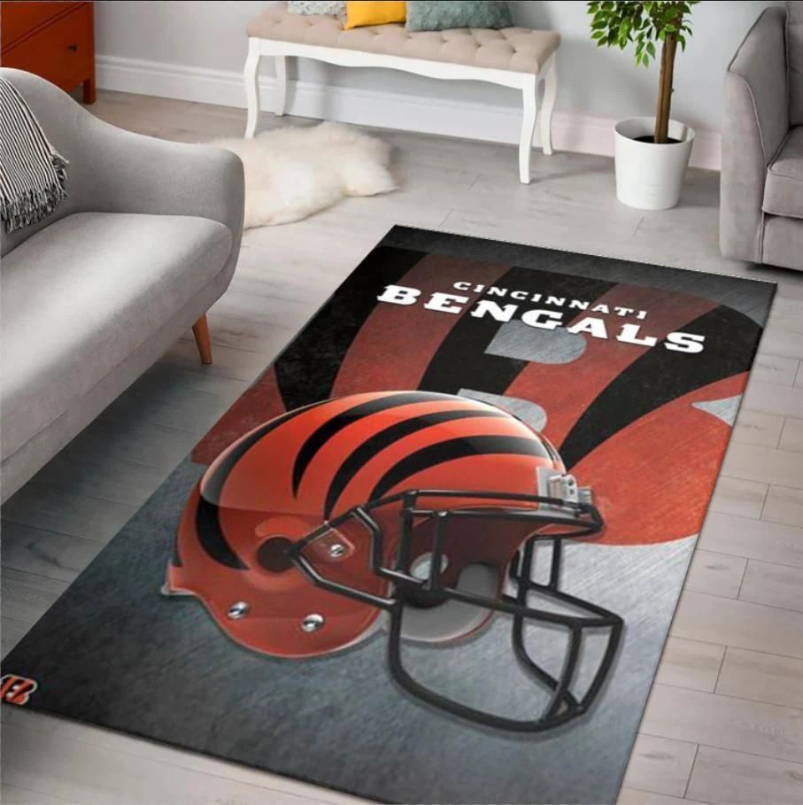 Cincinnati Bengals Nfl Team Area Rug Rugs For Living Room Rug Home Decor - Indoor Outdoor Rugs