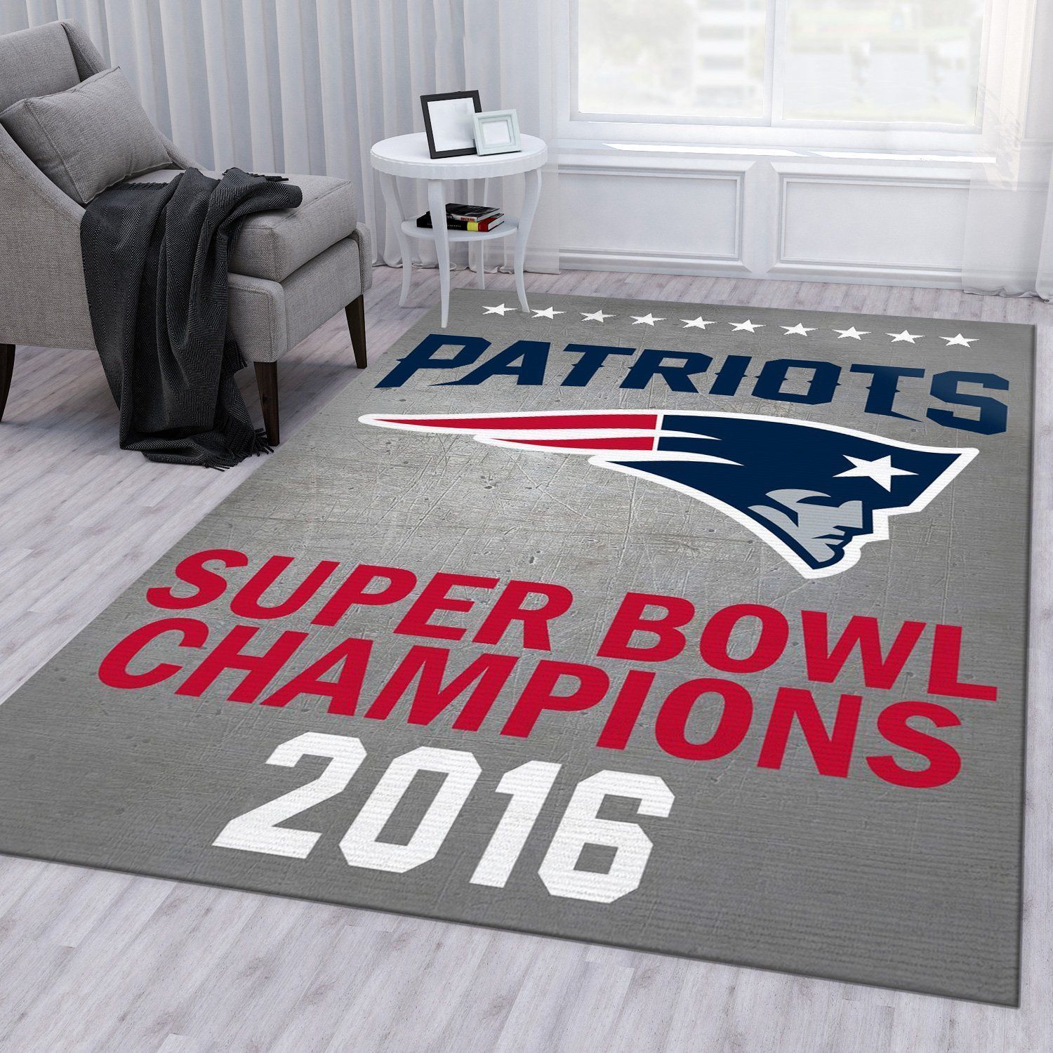 New England Patriots 2016 Nfl Football Team Area Rug For Gift Living Room Rug US Gift Decor - Indoor Outdoor Rugs