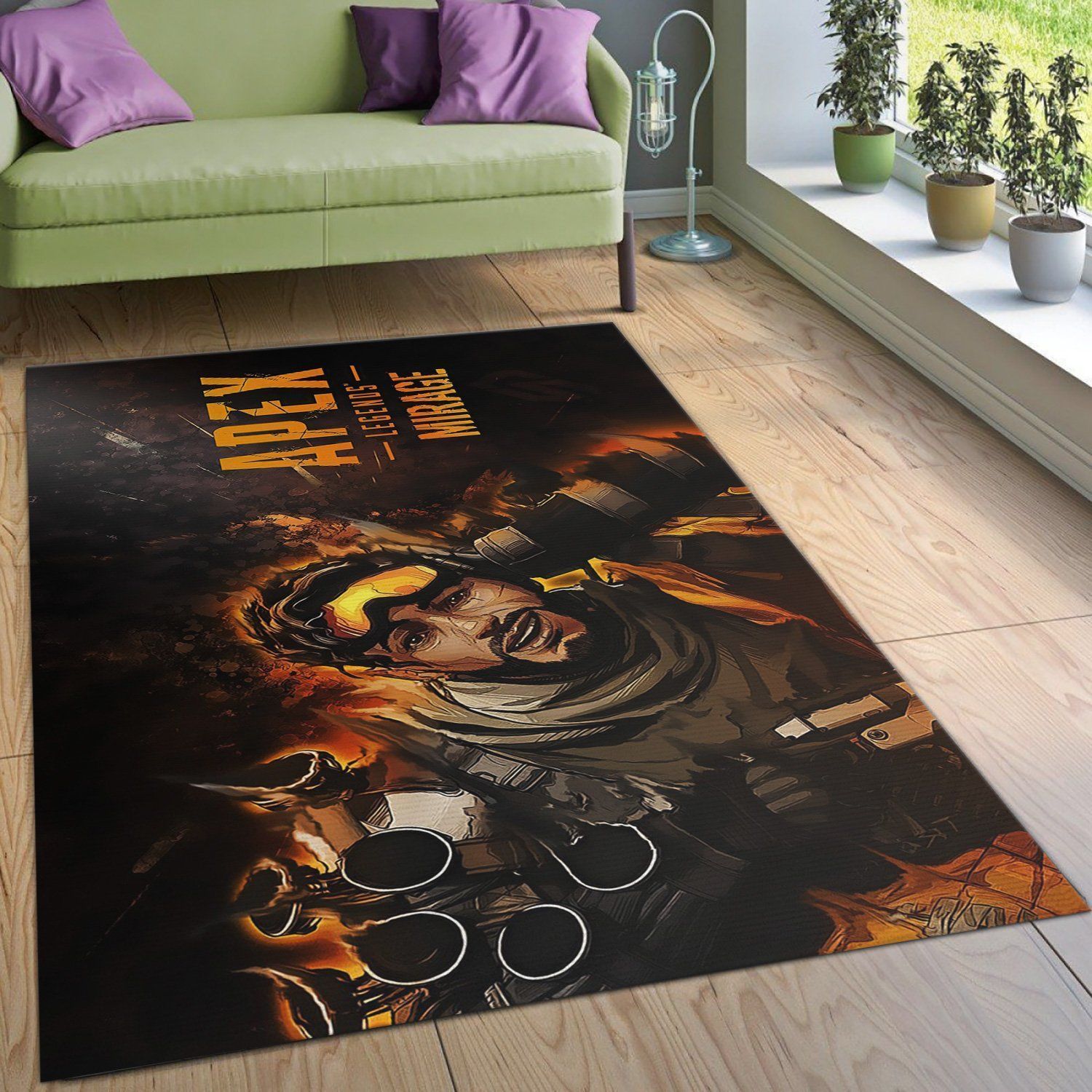 Apex Legends Mirage Area Rug Living Room Rug US Gift Decor - Indoor Outdoor Rugs